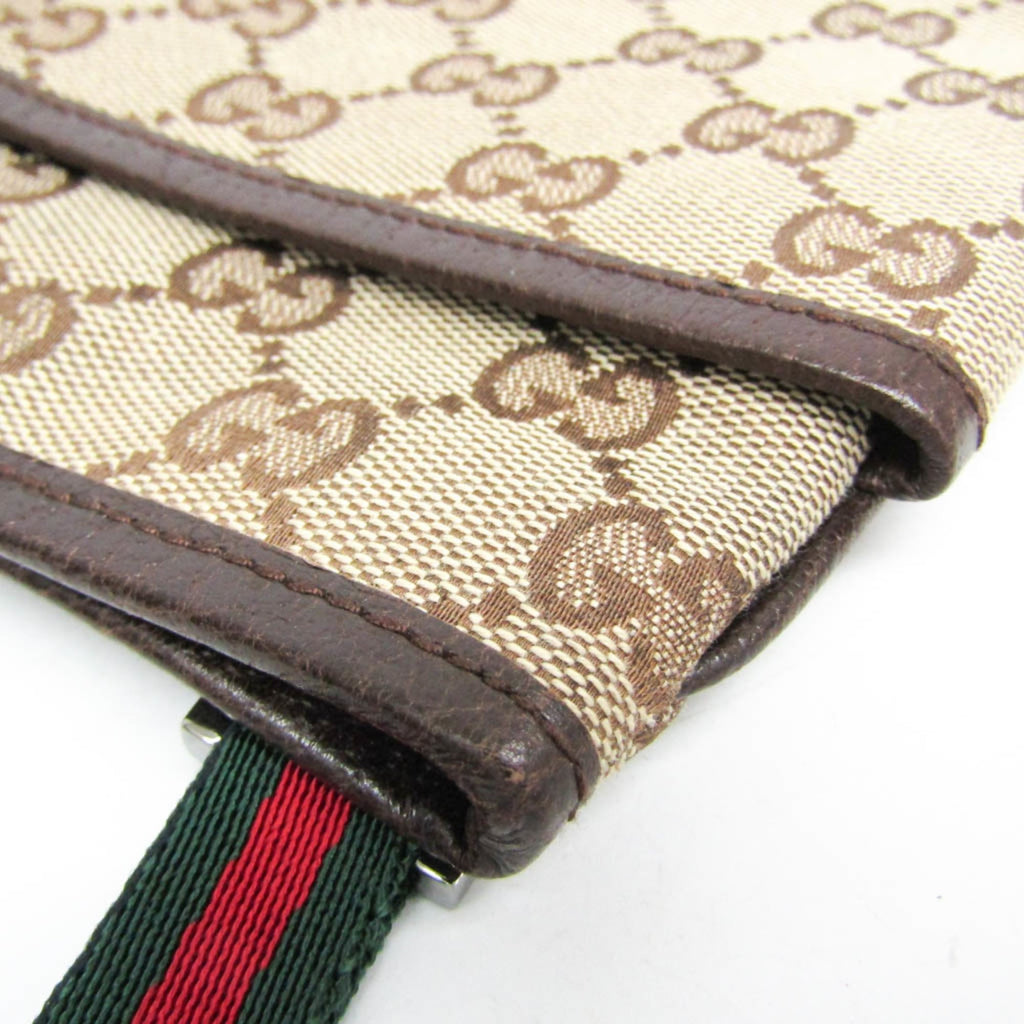 Web Strap Zip Messenger Bag GG Canvas Small