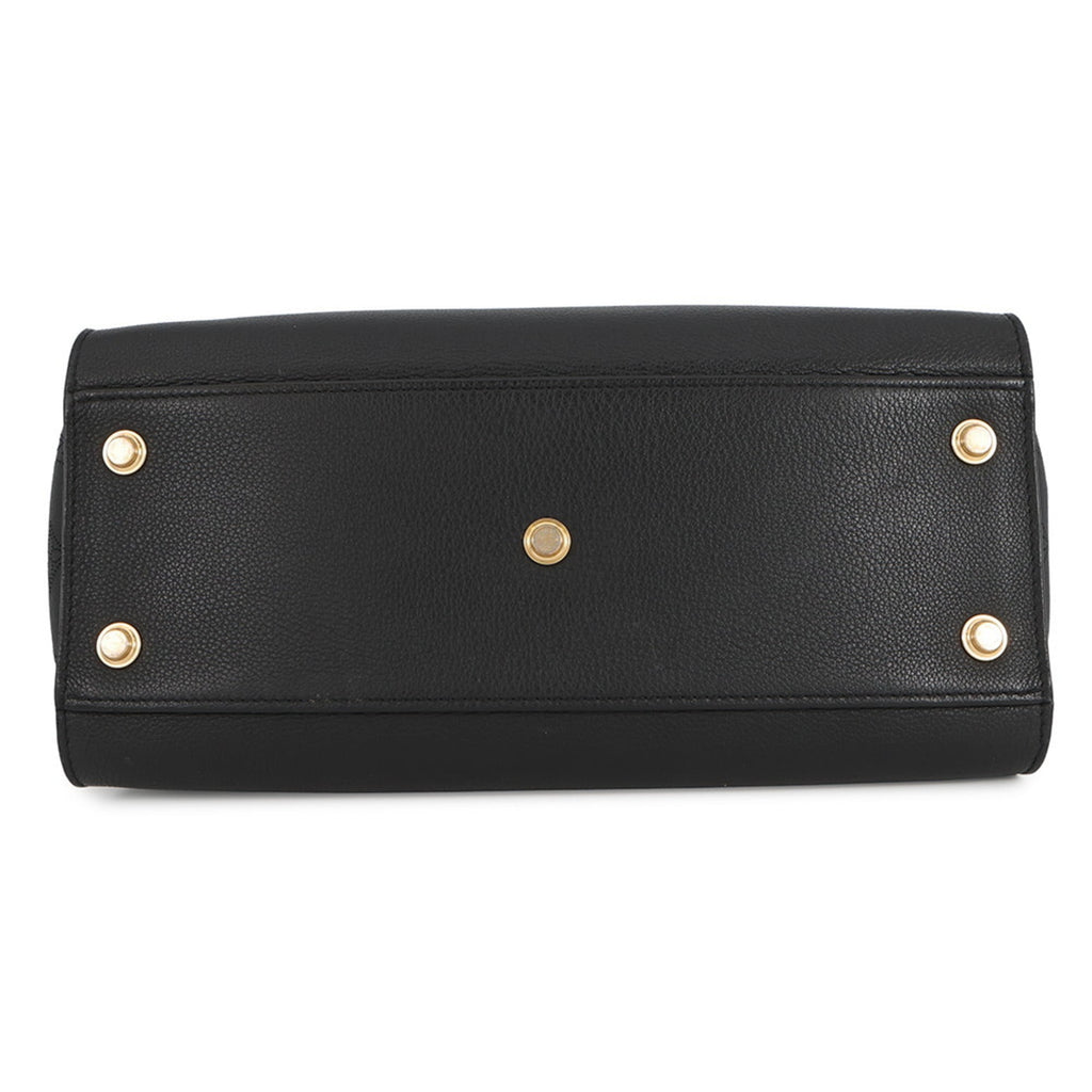 Louis Vuitton Noir Monogram Leather Handbag (Pre-Owned)