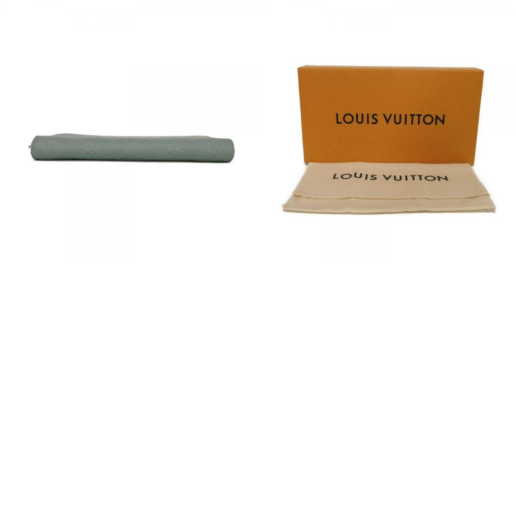 Louis Vuitton Green Leather Long Wallet (Bi-Fold) (Pre-Owned)