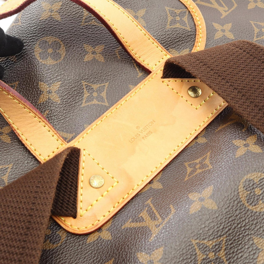 Louis Vuitton Brown Coated Canvas Leather Backpack (Pre-Owned)