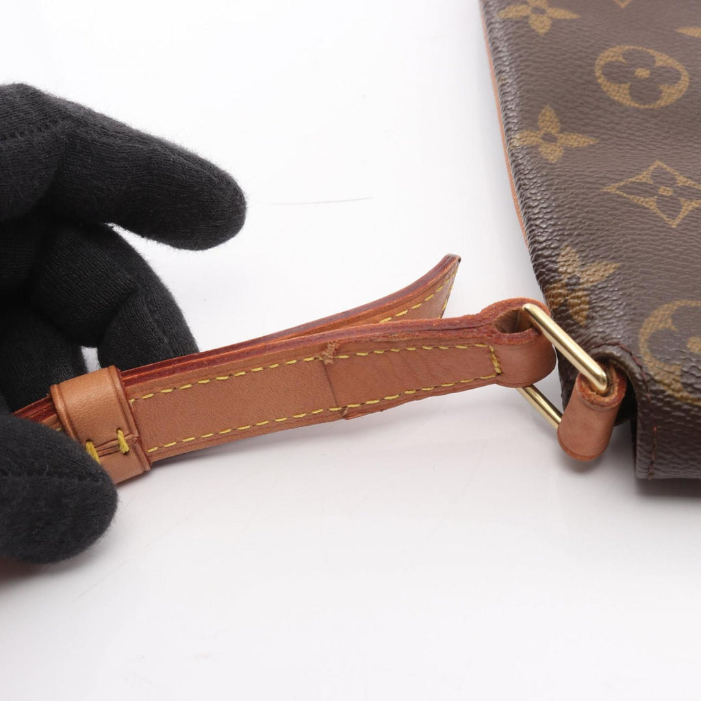 Louis Vuitton Brown Monogram Coated Canvas Leather Shoulder Bag (Pre-Owned)