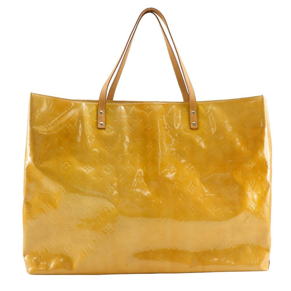Louis Vuitton Beige Yellow Monogram Vernis Boston Bag Tote Bag (Pre-Owned)