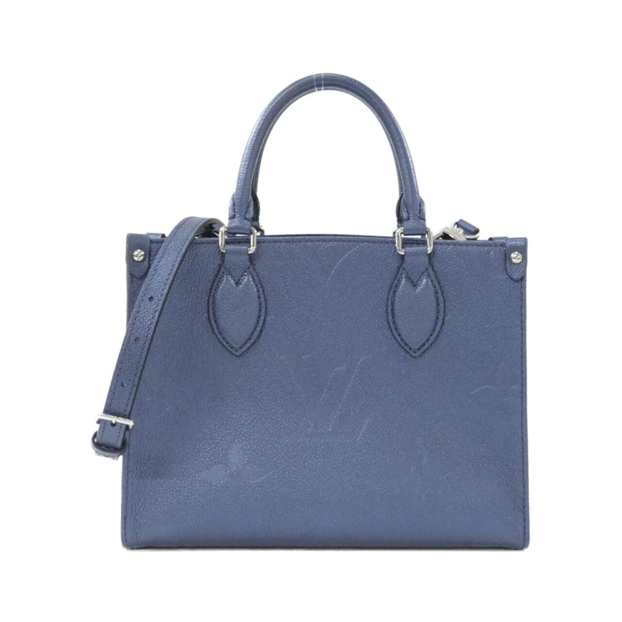 Louis Vuitton Navy Leather Handbag (Pre-Owned)