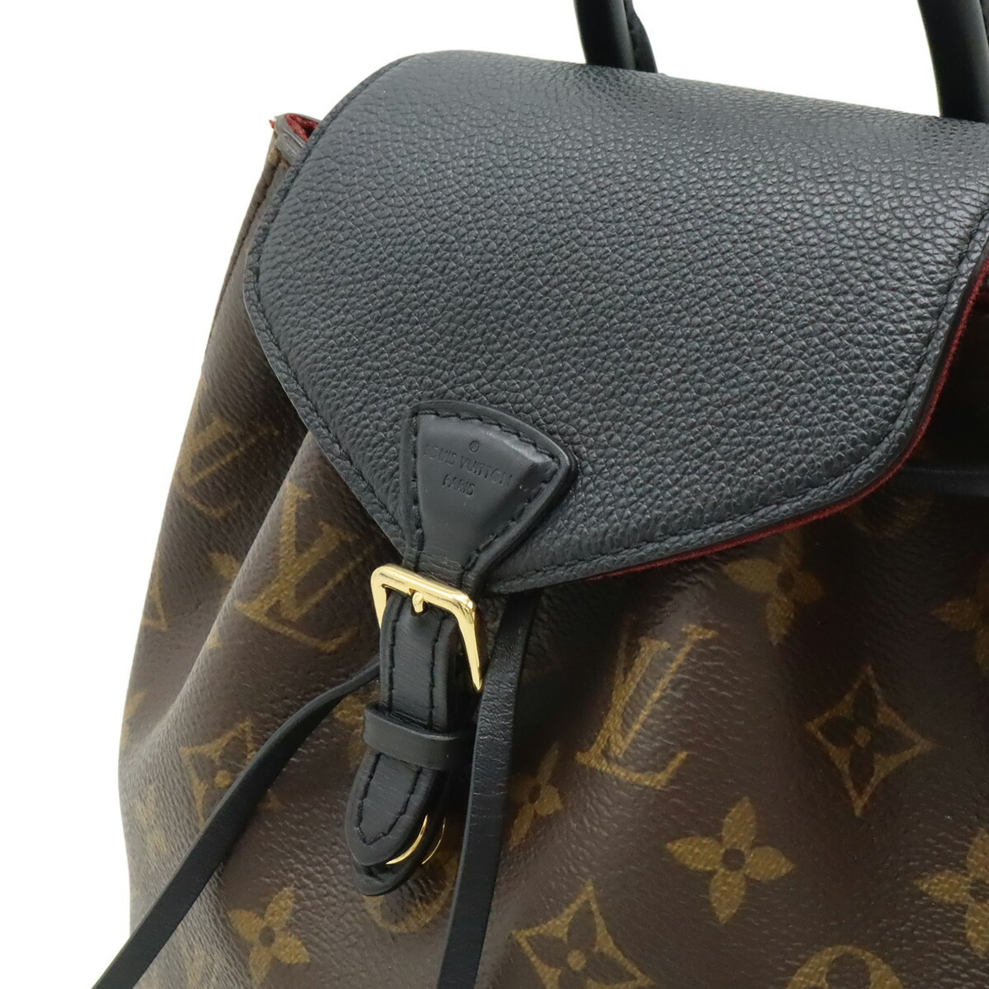 Louis Vuitton Monogram Black Brown Monogram Backpack Shoulder Bag (Pre-Owned)