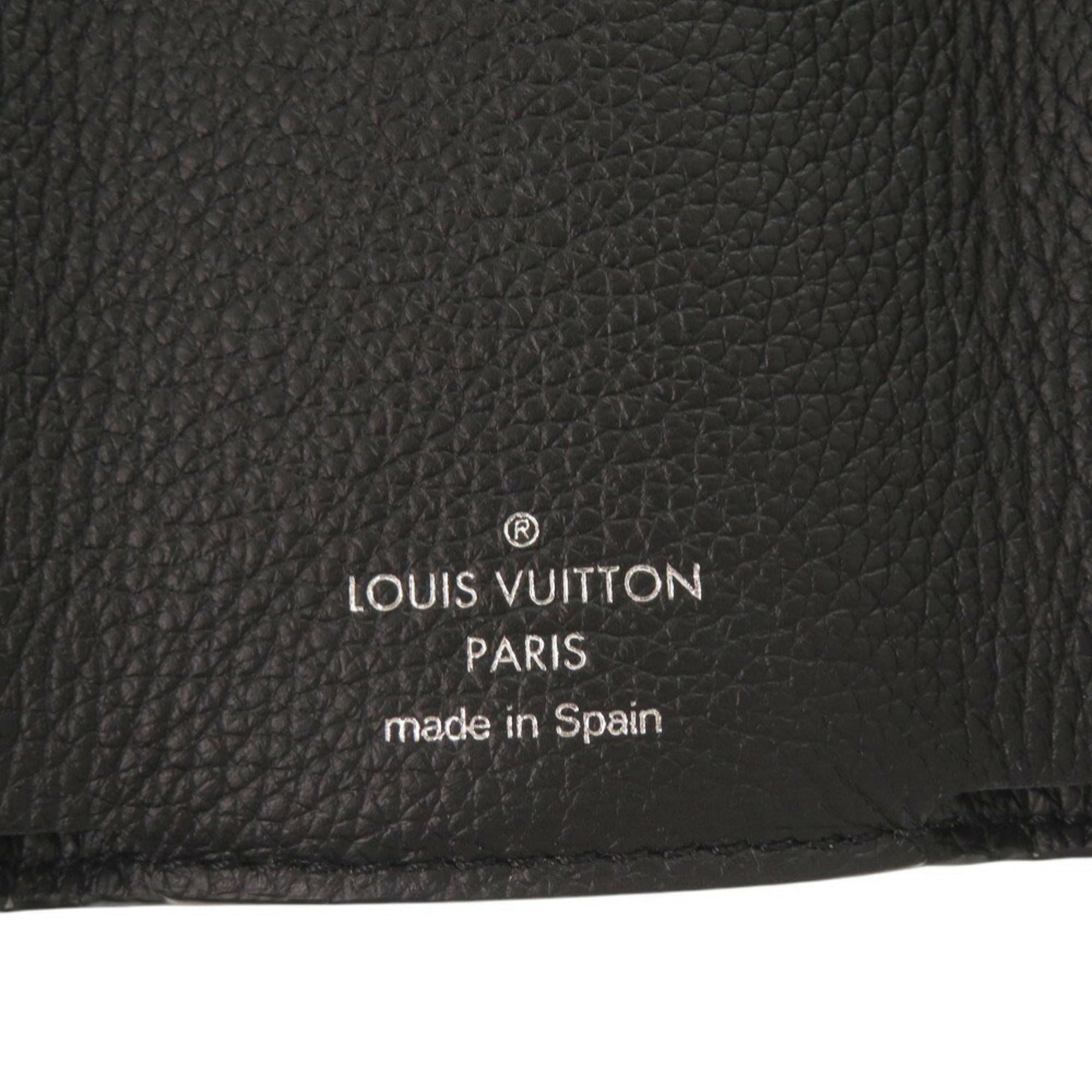 Louis Vuitton Black Noir Leather Wallet (Tri-Fold) (Pre-Owned)