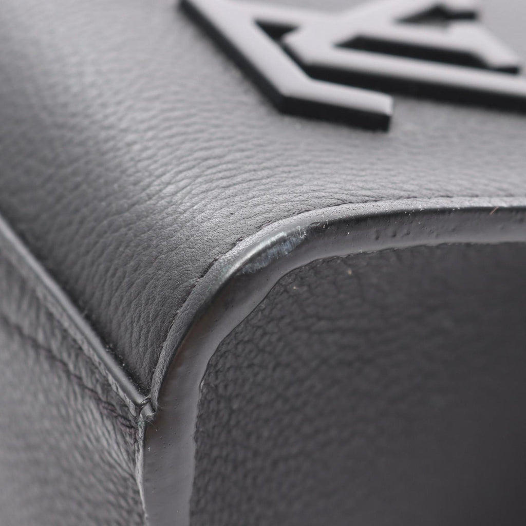 Louis Vuitton Black Leather Tote Bag (Pre-Owned)