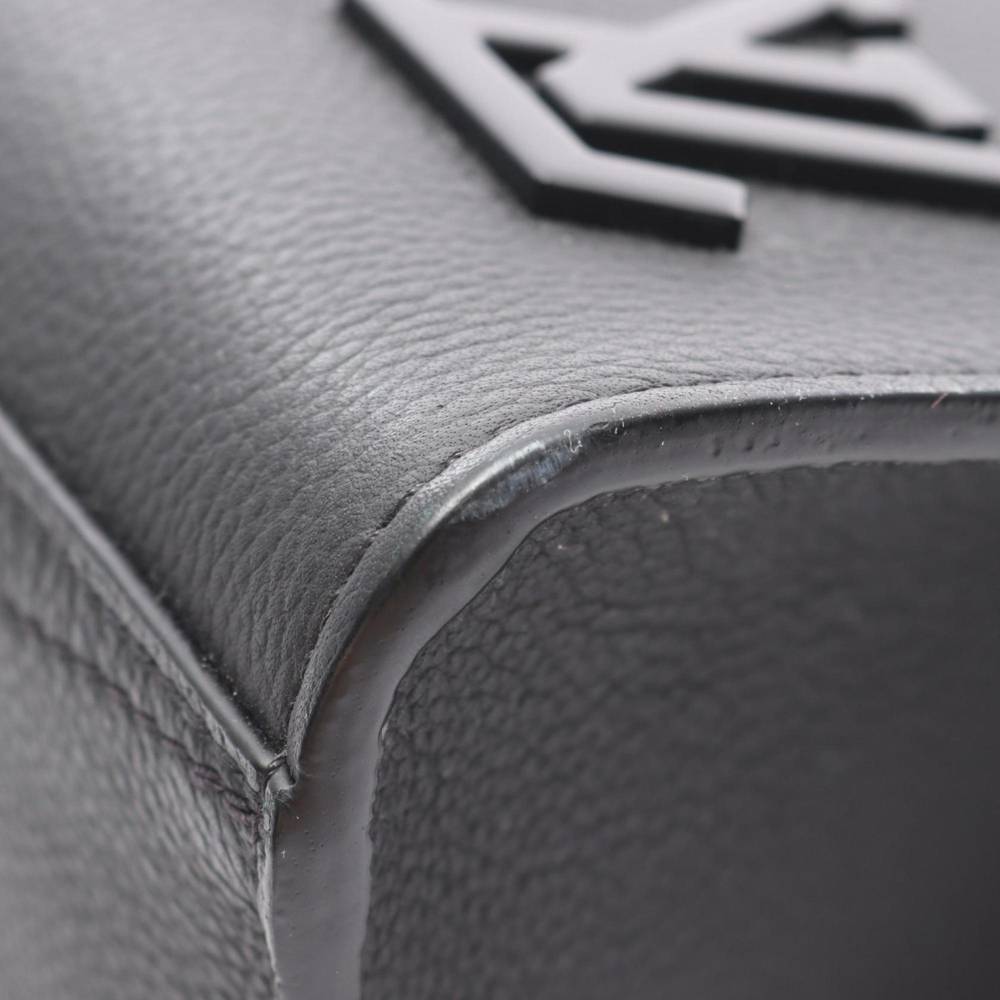Louis Vuitton Black Leather Tote Bag (Pre-Owned)