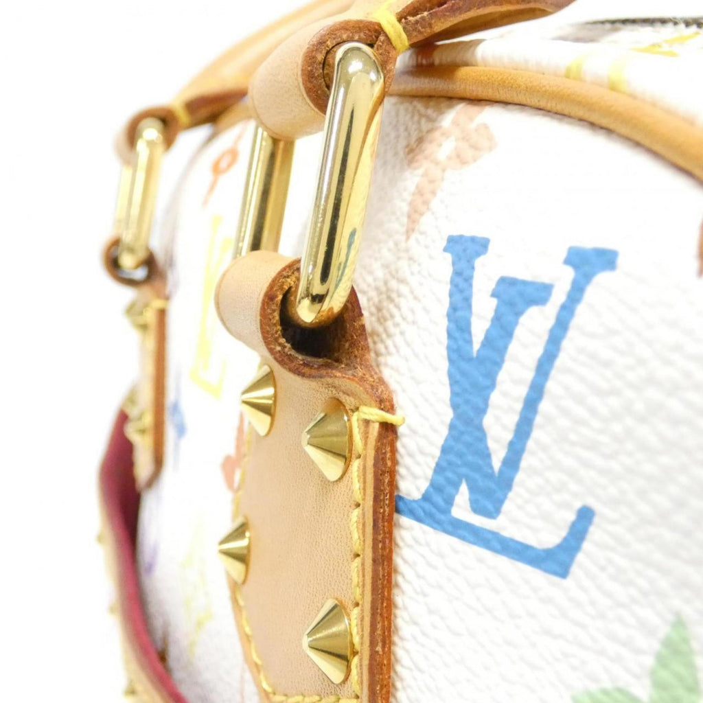 Louis Vuitton White Coated Canvas Handbag (Pre-Owned)
