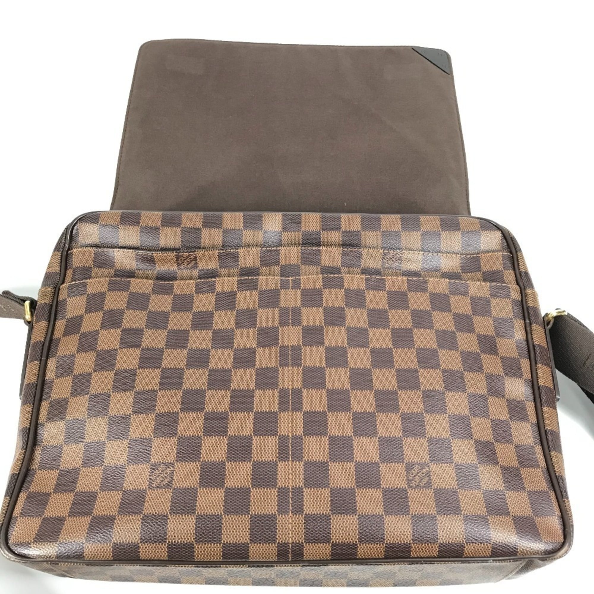 Louis Vuitton Damier Brown Ebene Damier Canvas Messenger Bag Shoulder Bag (Pre-Owned)