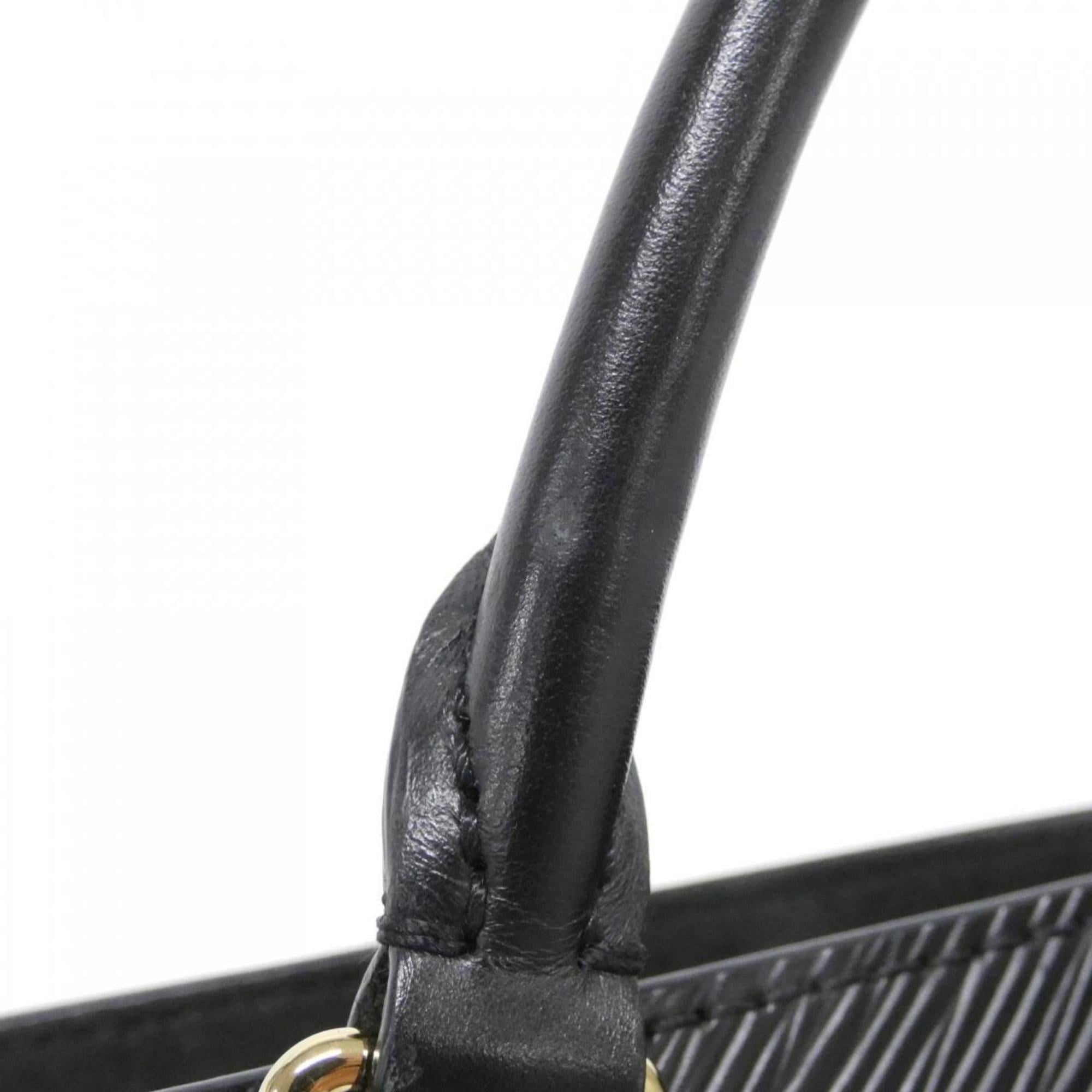 Louis Vuitton Black Leather Handbag (Pre-Owned)