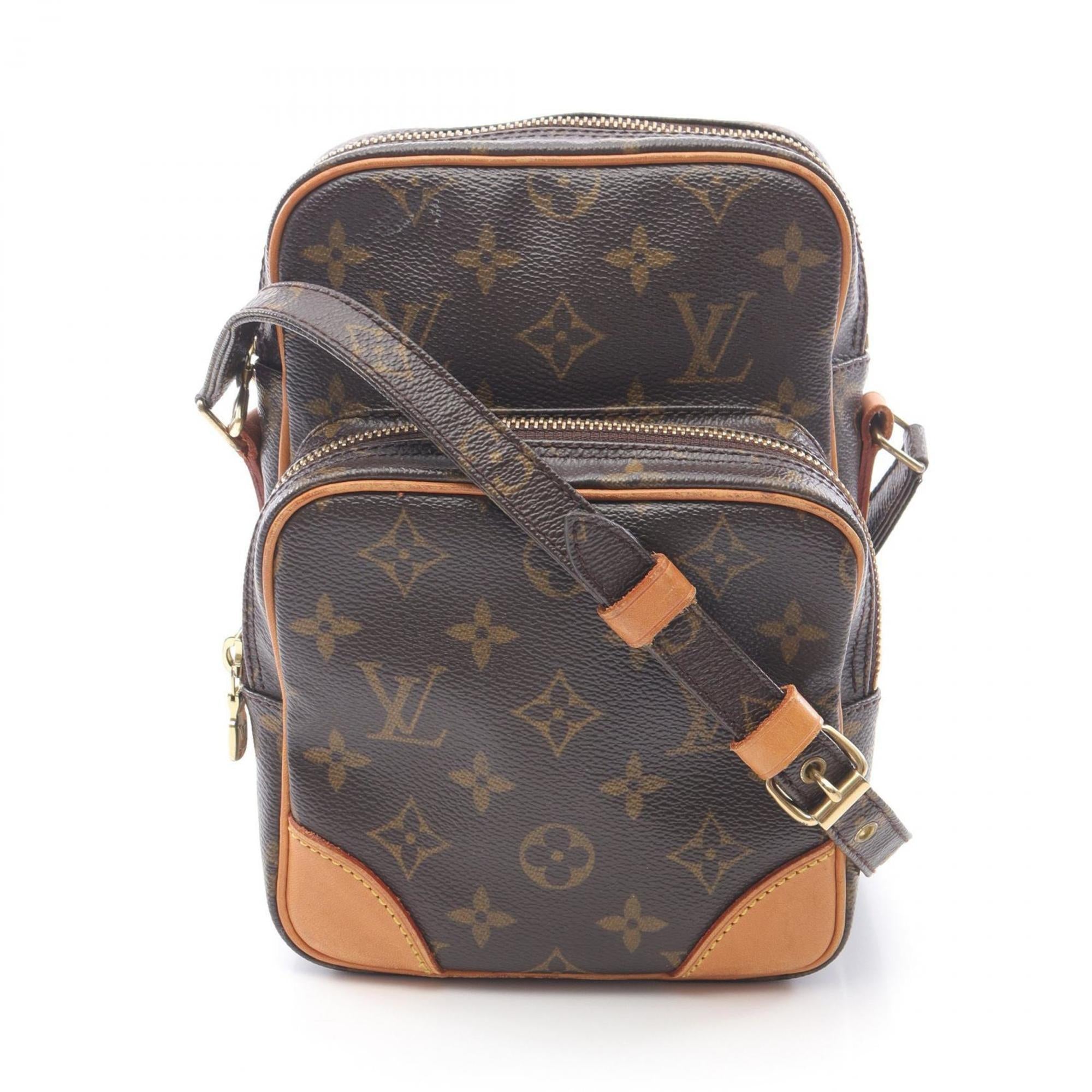 Louis Vuitton Brown Pvc Coated Canvas Leather Shoulder Bag (Pre-Owned)