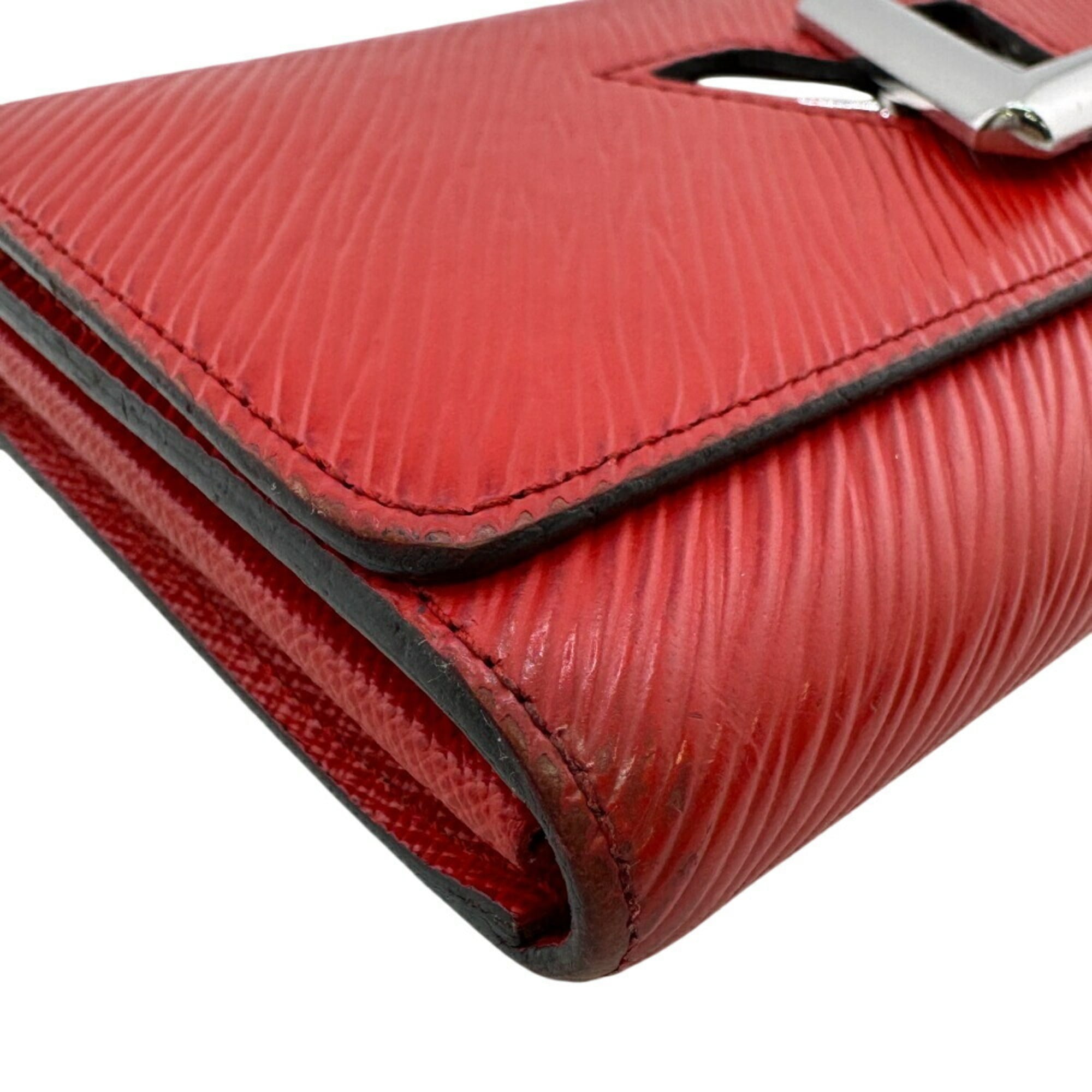 Louis Vuitton Red Color Epi Leather Long Wallet (Bi-Fold) (Pre-Owned)