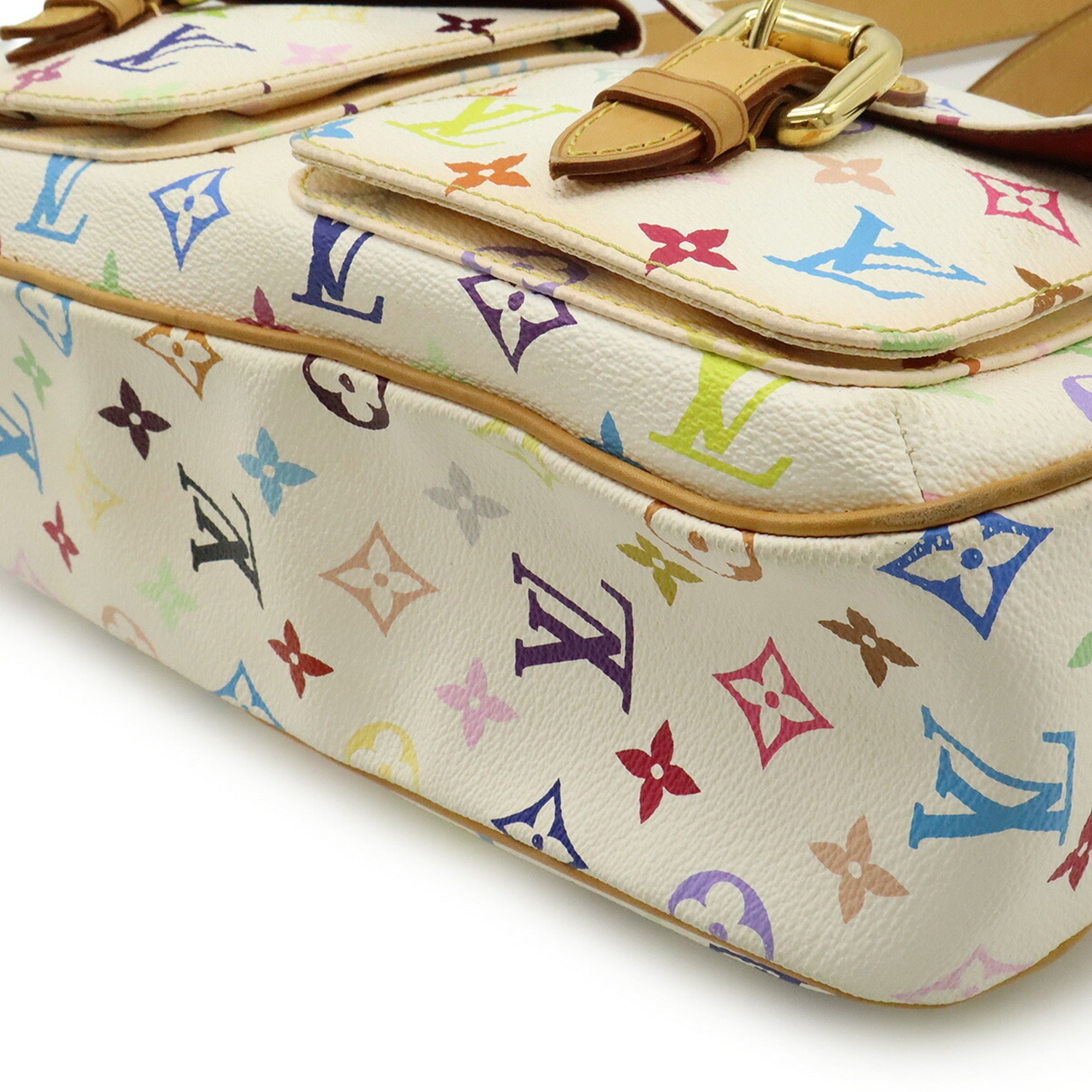 Louis Vuitton Blanc Multi-Color White Monogram Multicolore Shoulder Bag (Pre-Owned)