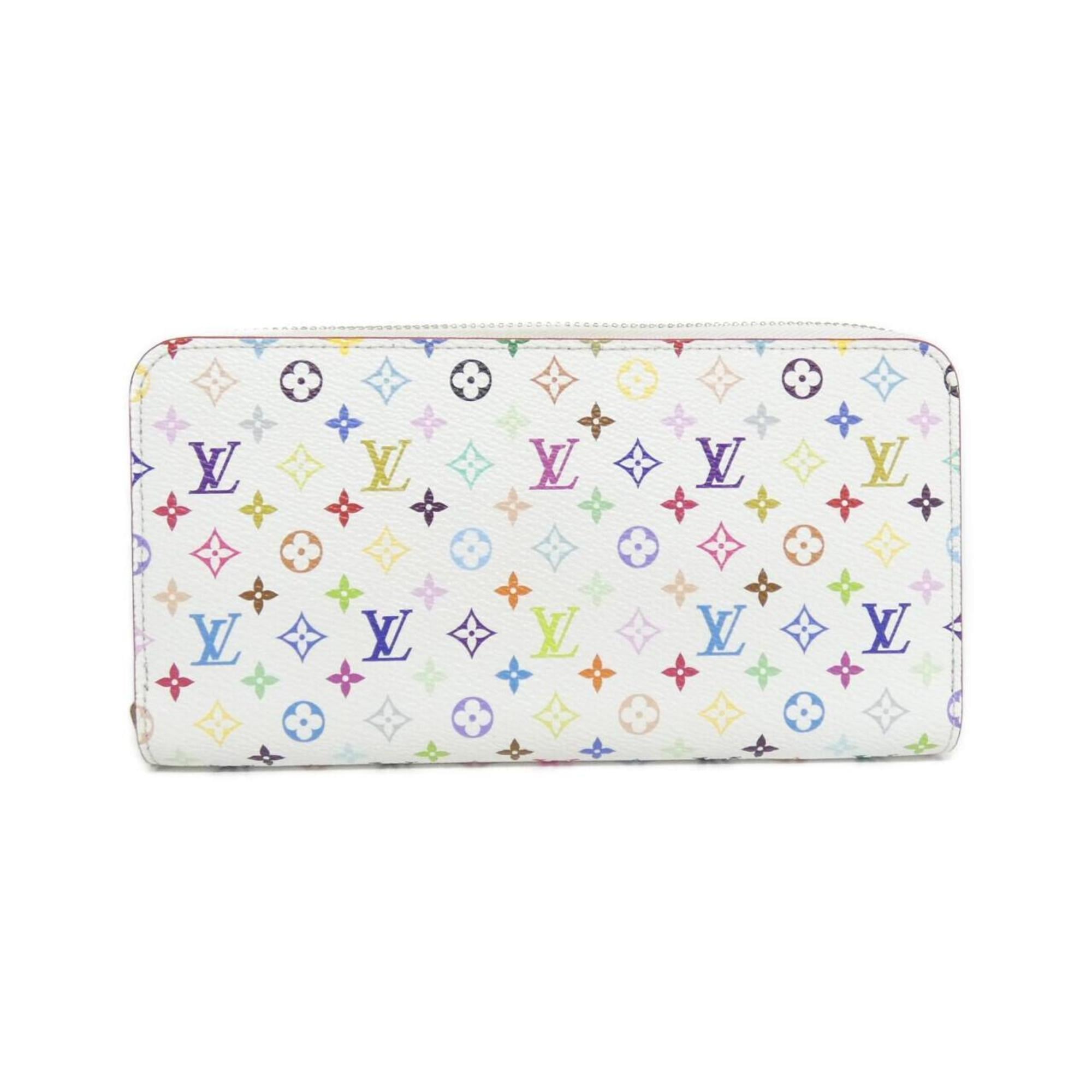 Louis Vuitton Multi-Color White Coated Canvas Long Wallet (Bi-Fold) (Pre-Owned)