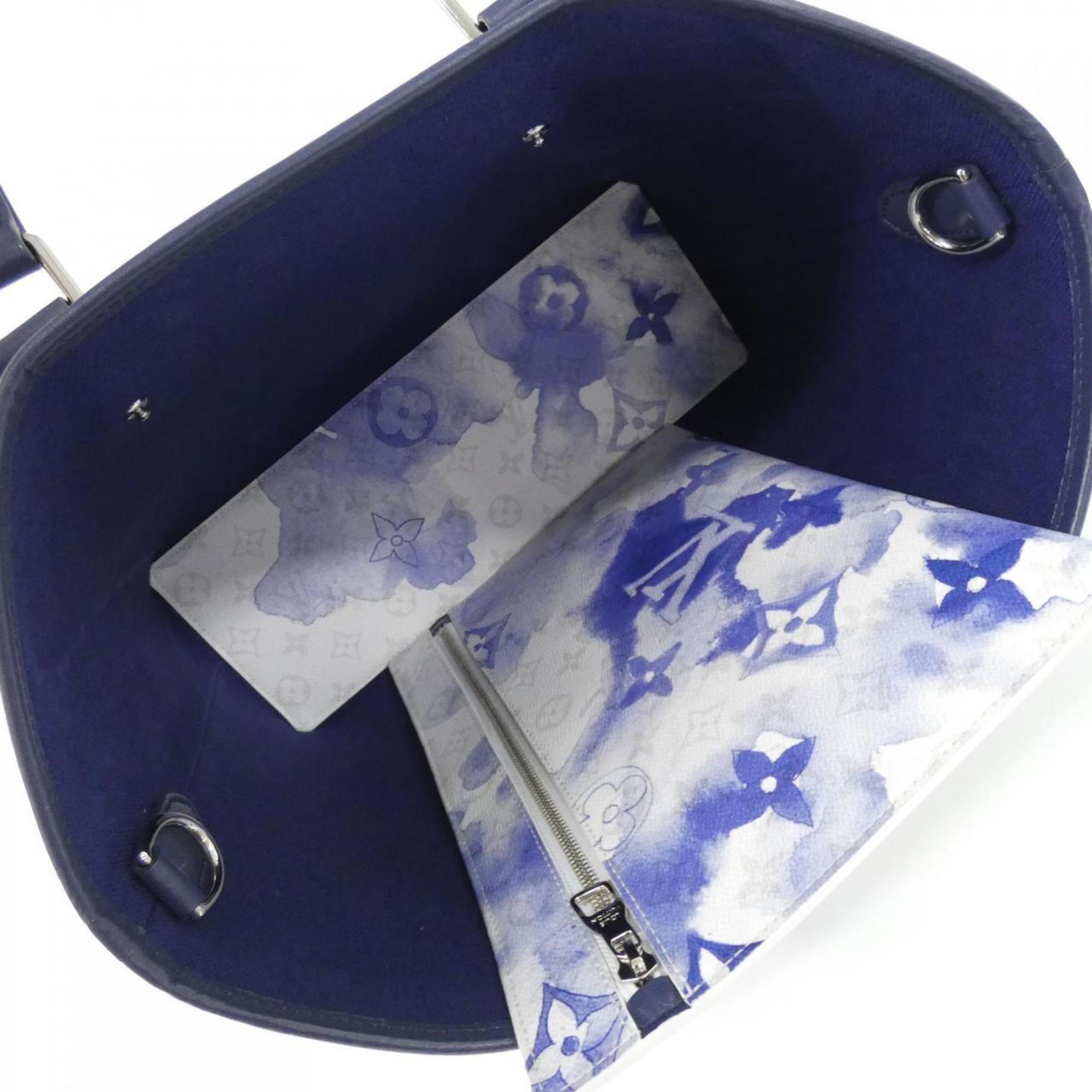 Louis Vuitton Blue Coated Canvas Handbag (Pre-Owned)