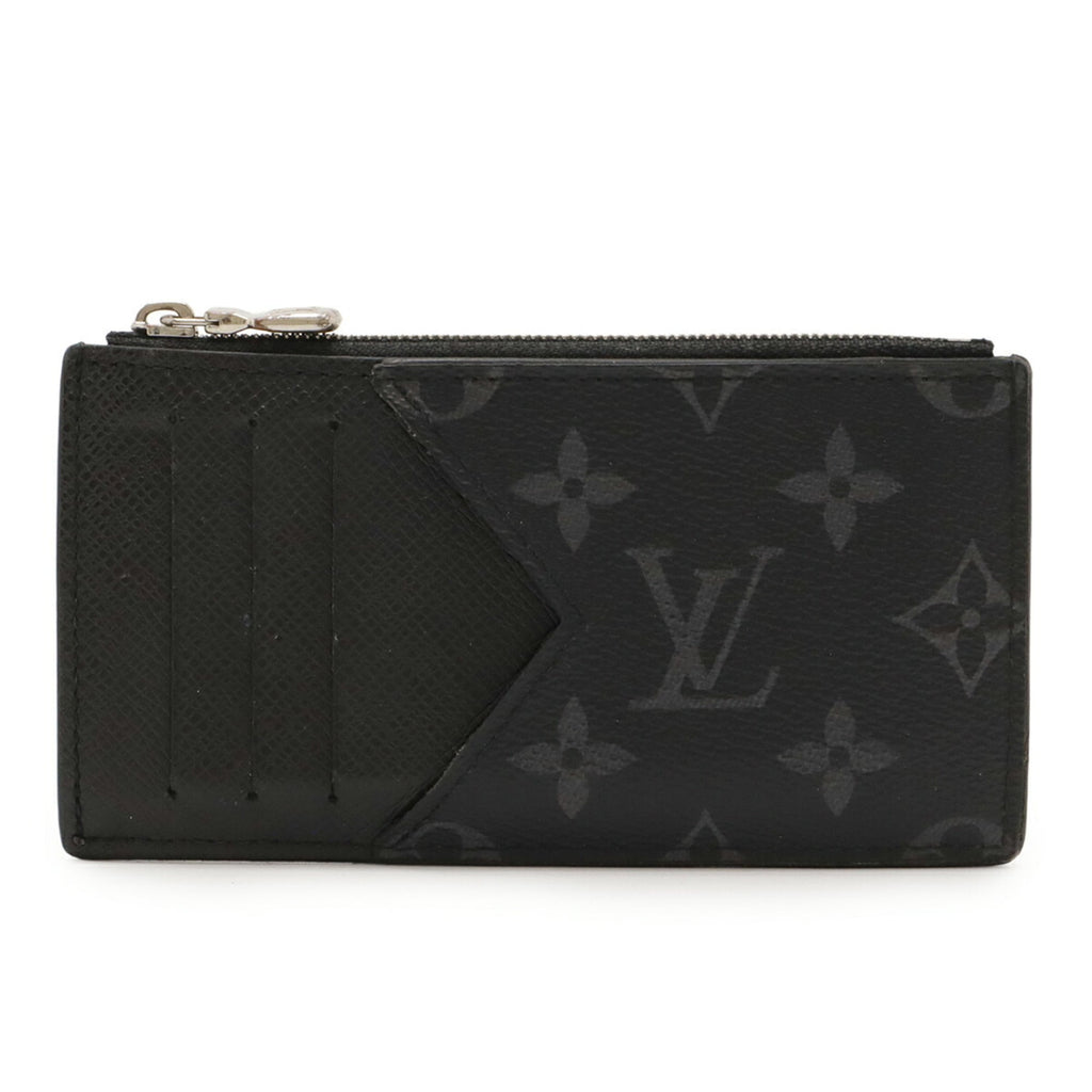 Louis Vuitton Monogram Eclipse Noir Monogram Eclipse Pvc Taiga Leather Leather Coin Purse/Coin Case (Pre-Owned)