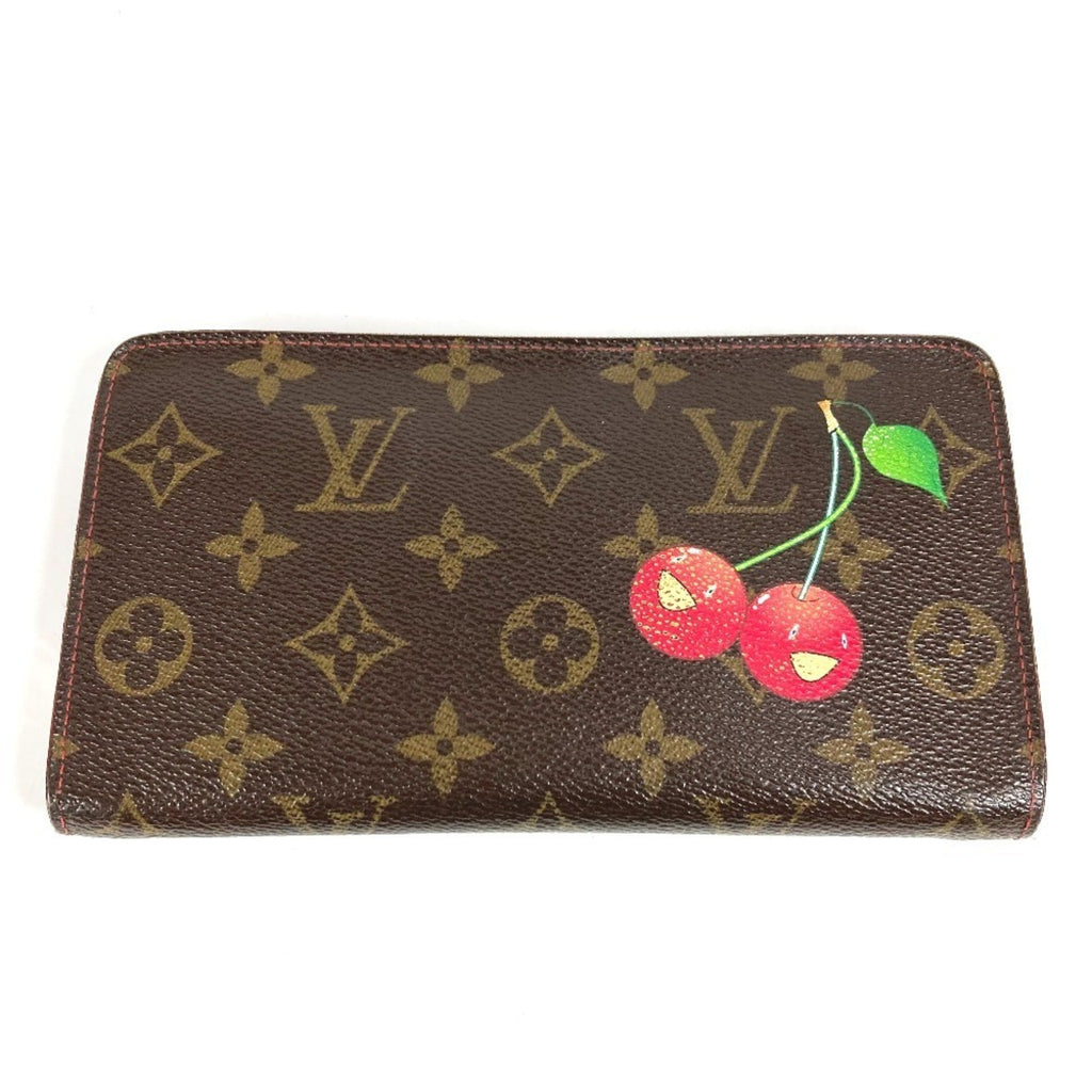 Louis Vuitton Brown Monogram Cherry Red Color Monogram Long Wallet (Bi-Fold) (Pre-Owned)
