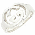 Interlocking G Band Ring Sterling Silver