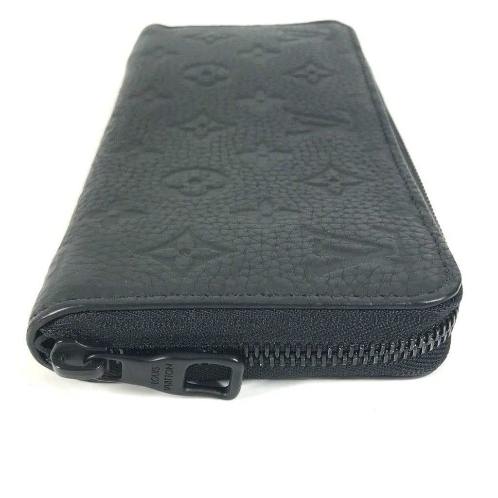 Louis Vuitton Black Noir Leather Long Wallet (Bi-Fold) (Pre-Owned)
