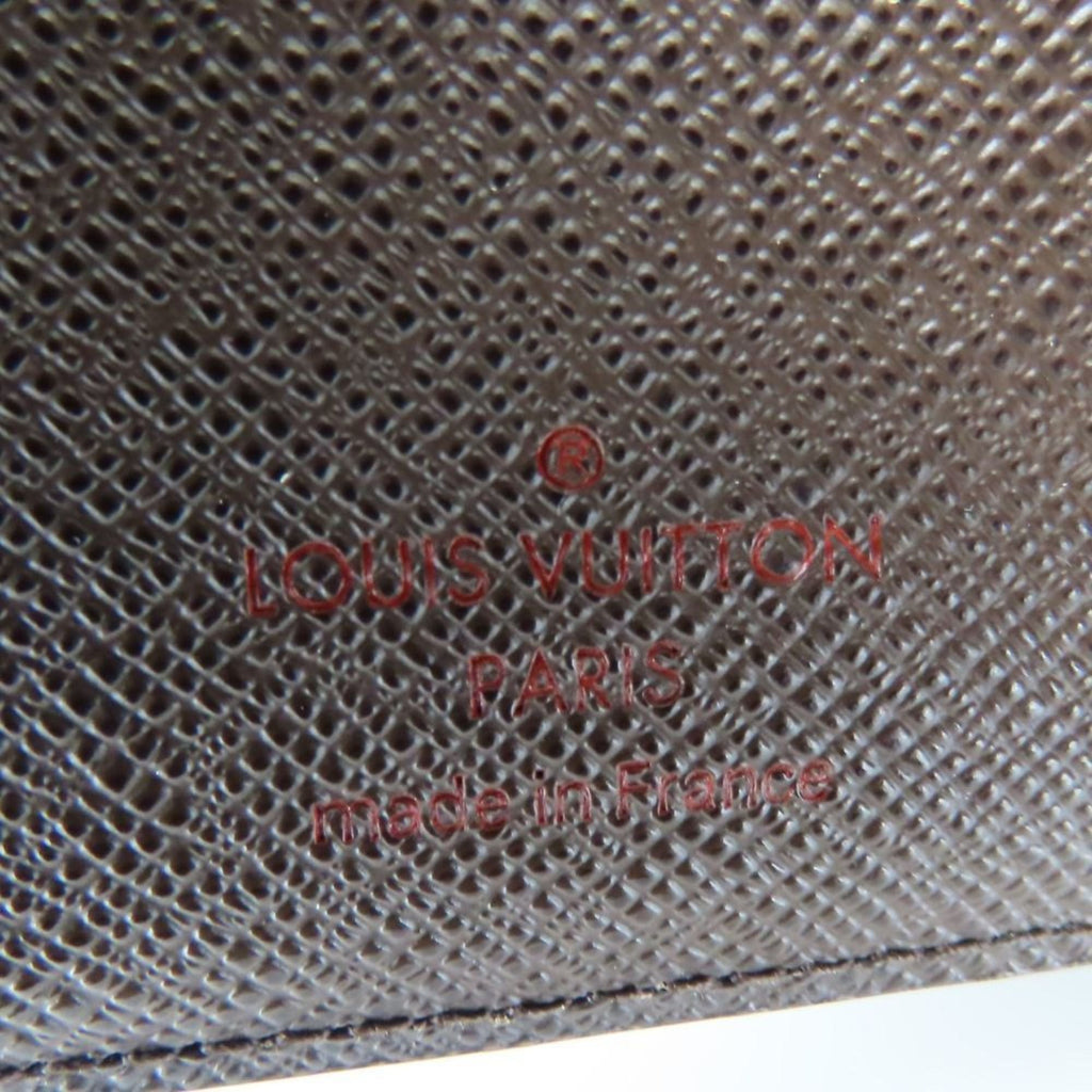 Louis Vuitton Brown Damier Canvas Ebene Damier Canvas Wallet (Tri-Fold) (Pre-Owned)