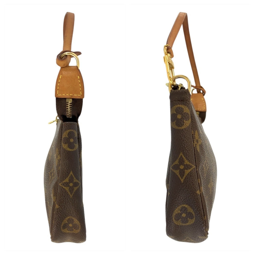 Louis Vuitton Brown Pvc Leather Handbag Pochette Pouch (Pre-Owned)