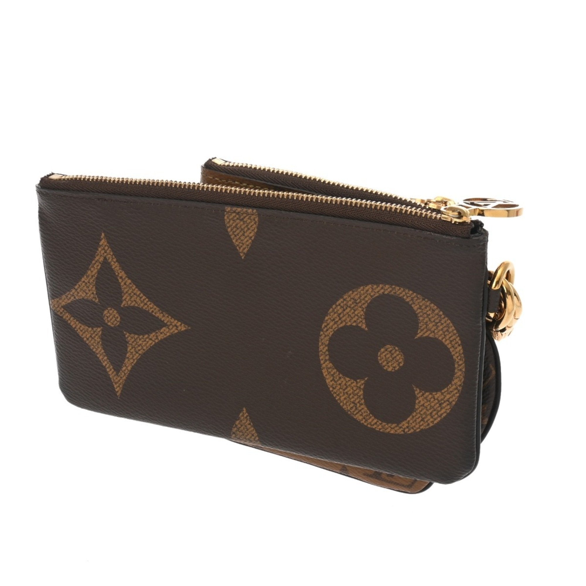 Louis Vuitton Brown Camel Monogram Canvas Pochette Pouch (Pre-Owned)