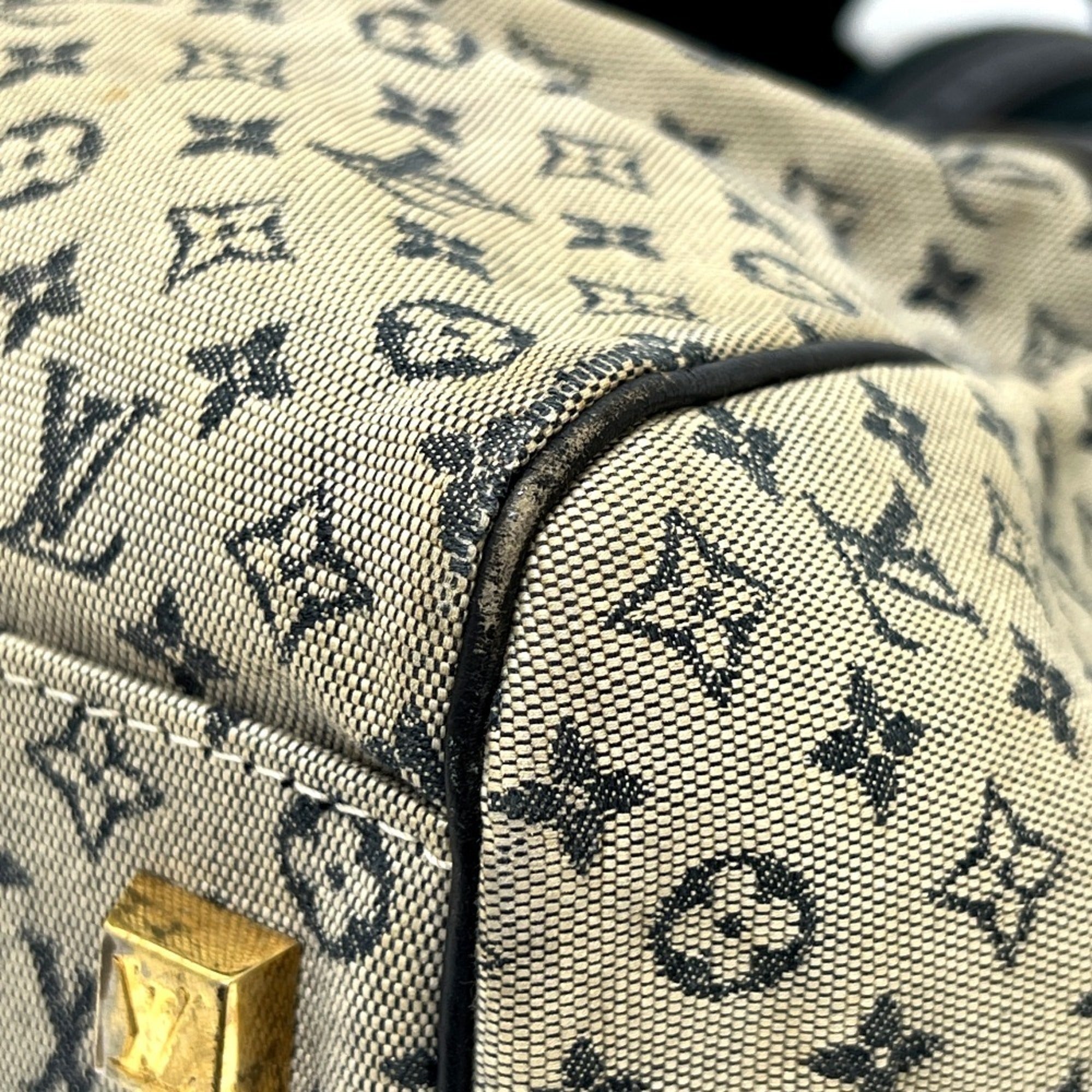 Louis Vuitton Galle Monogram Navy Monogram Mini Boston Bag Handbag (Pre-Owned)