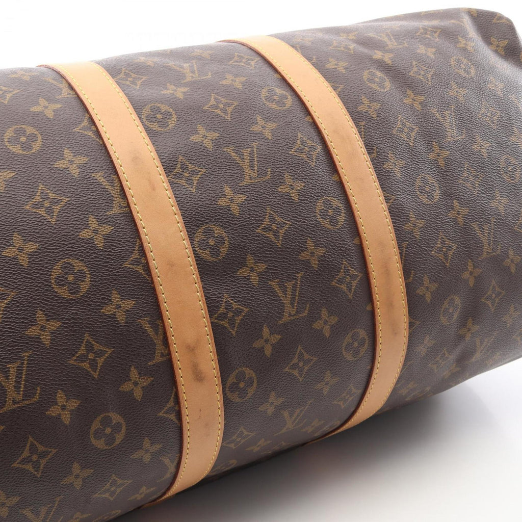 Louis Vuitton Brown Monogram Coated Canvas Leather Boston Bag (Pre-Owned)