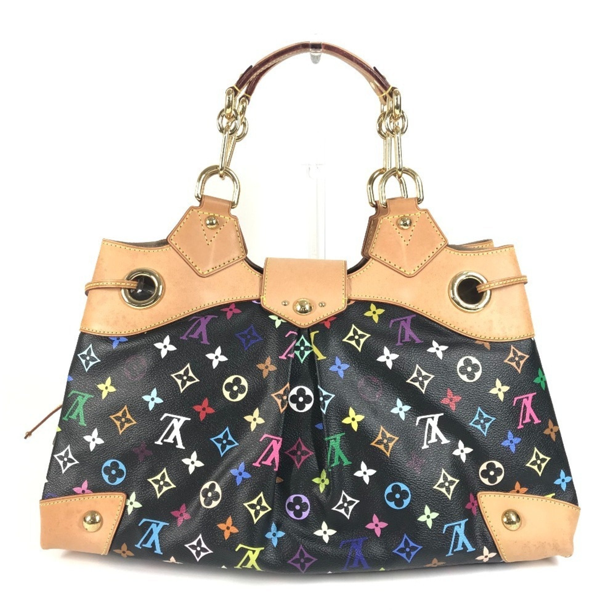Louis Vuitton Black Multi-Color Noir Monogram Multicolore Canvas Shoulder Bag Tote Bag (Pre-Owned)
