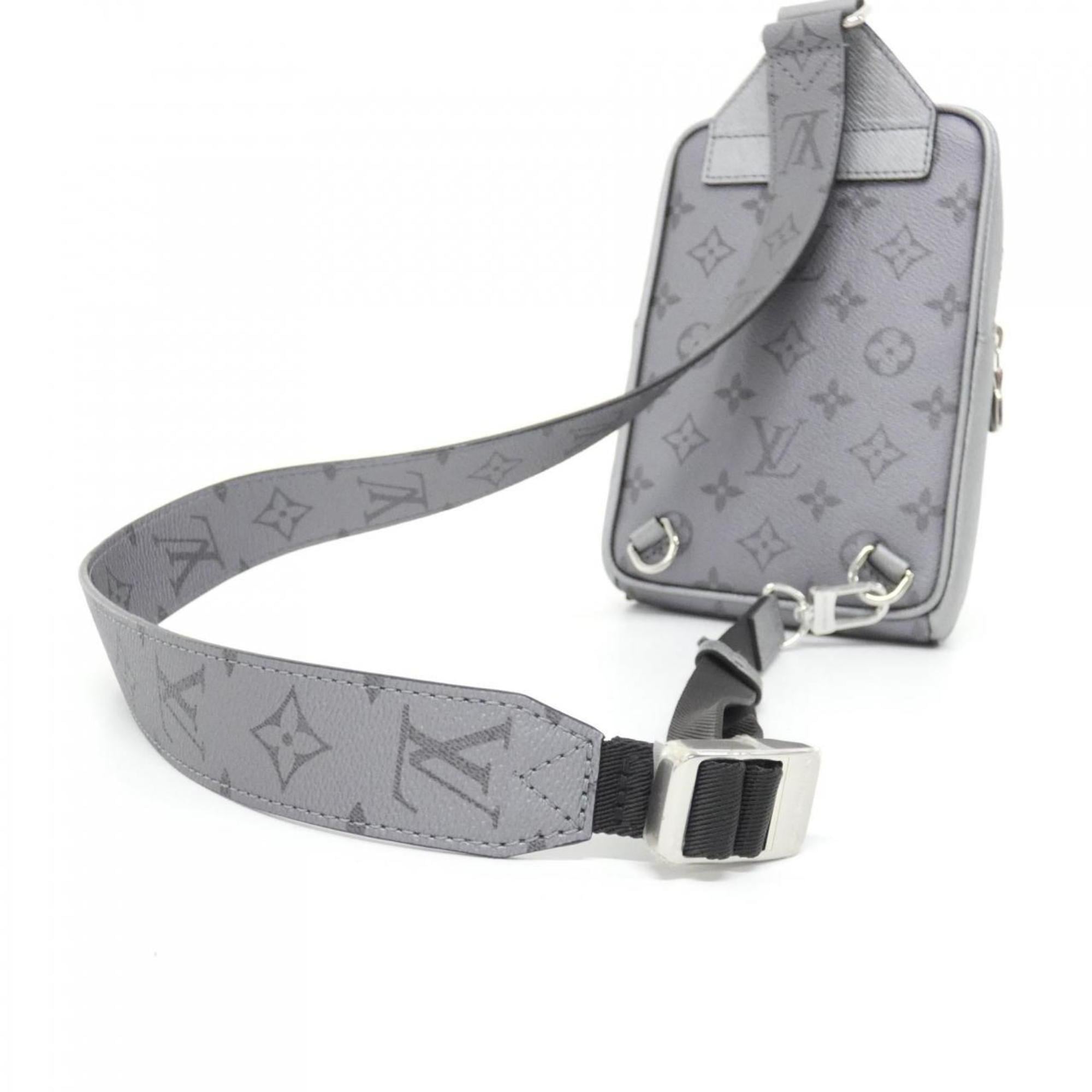 Louis Vuitton Gunmetal Coated Canvas Leather Shoulder Bag (Pre-Owned)