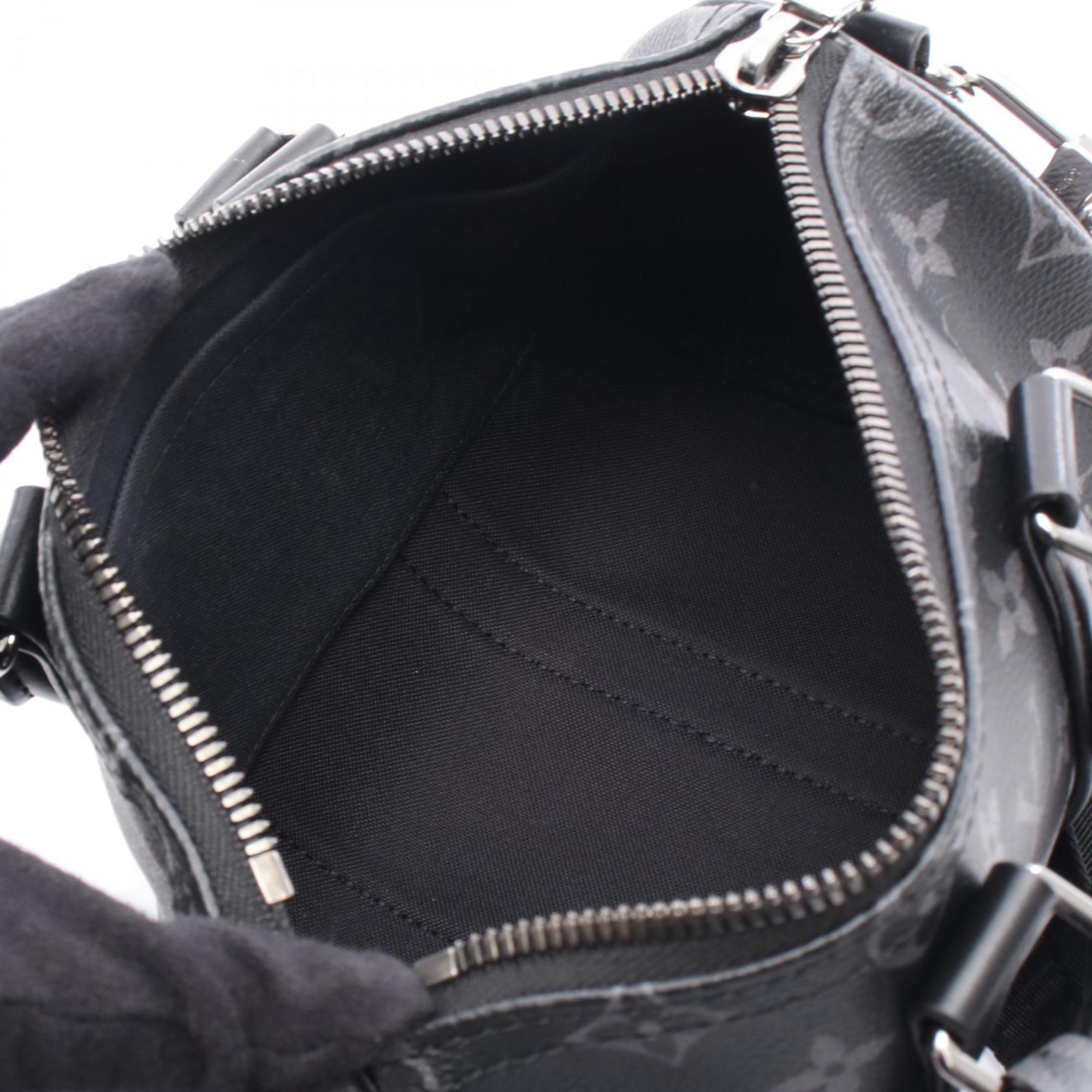 Louis Vuitton Black Gray Pvc Coated Canvas Monogram Eclipse Leather Handbag (Pre-Owned)