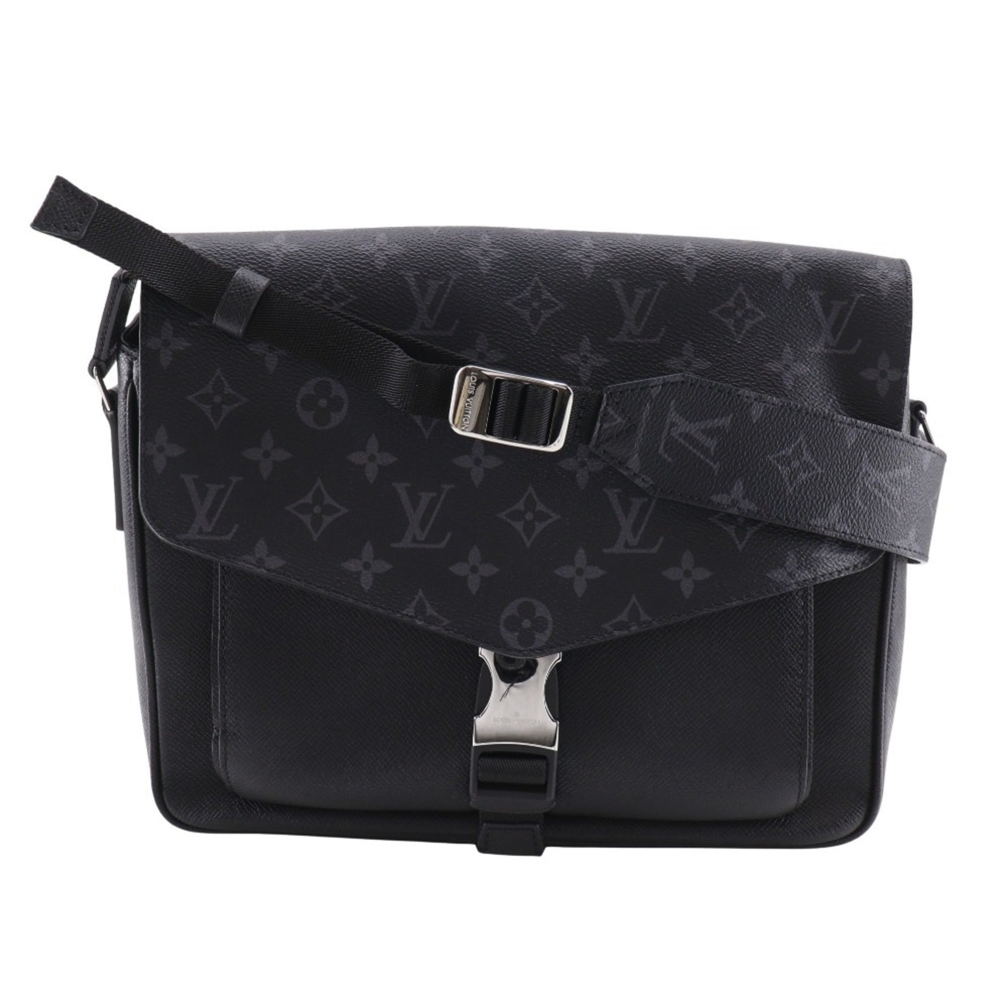 Louis Vuitton Taigarama Black Taigarama Monogram Eclipse Shoulder Bag (Pre-Owned)
