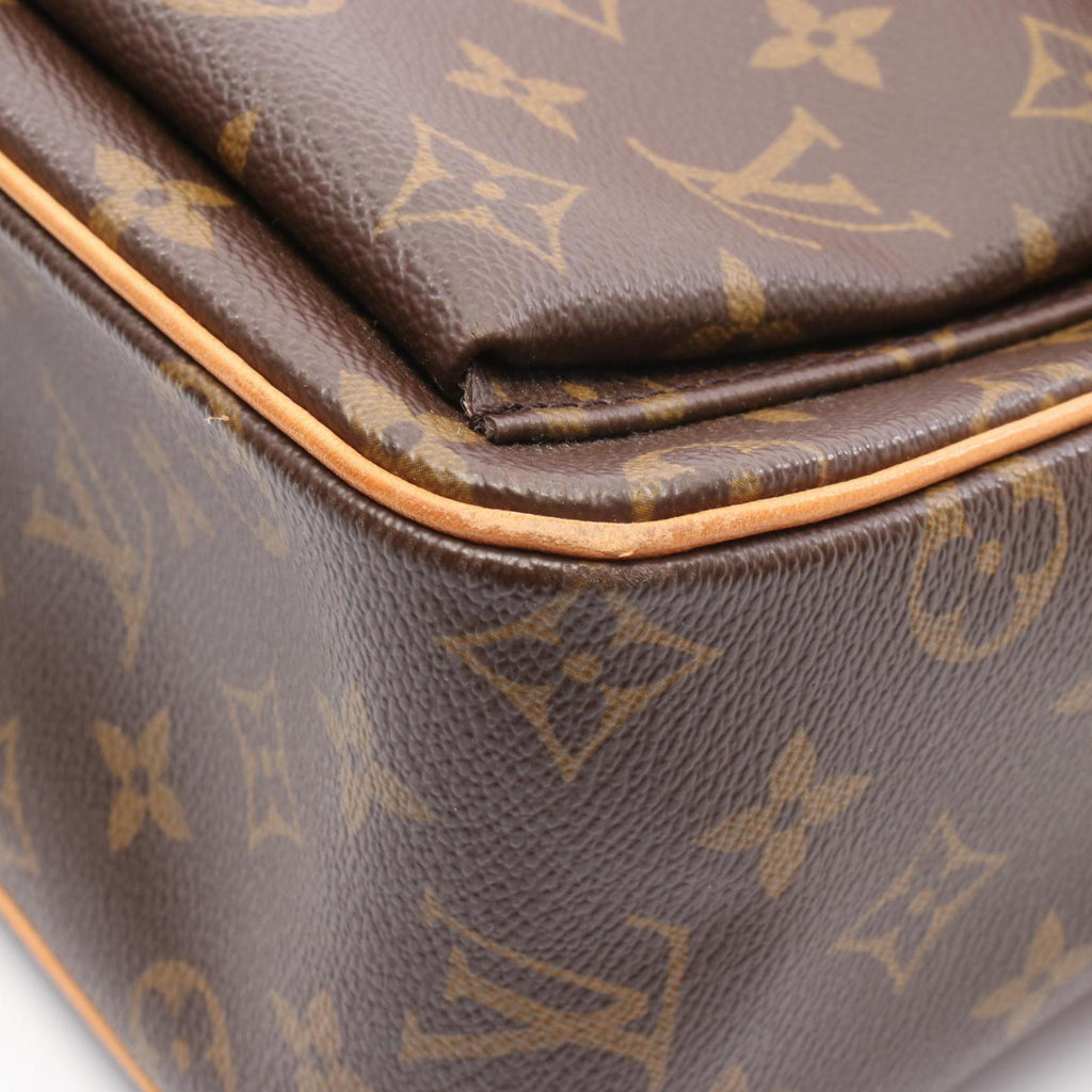 Louis Vuitton Monogram Brown Coated Canvas Leather Shoulder Bag (Pre-Owned)