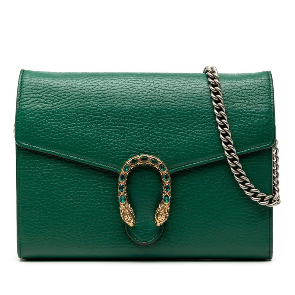 Dionysus Chain Wallet Leather with Embellished Detail Small