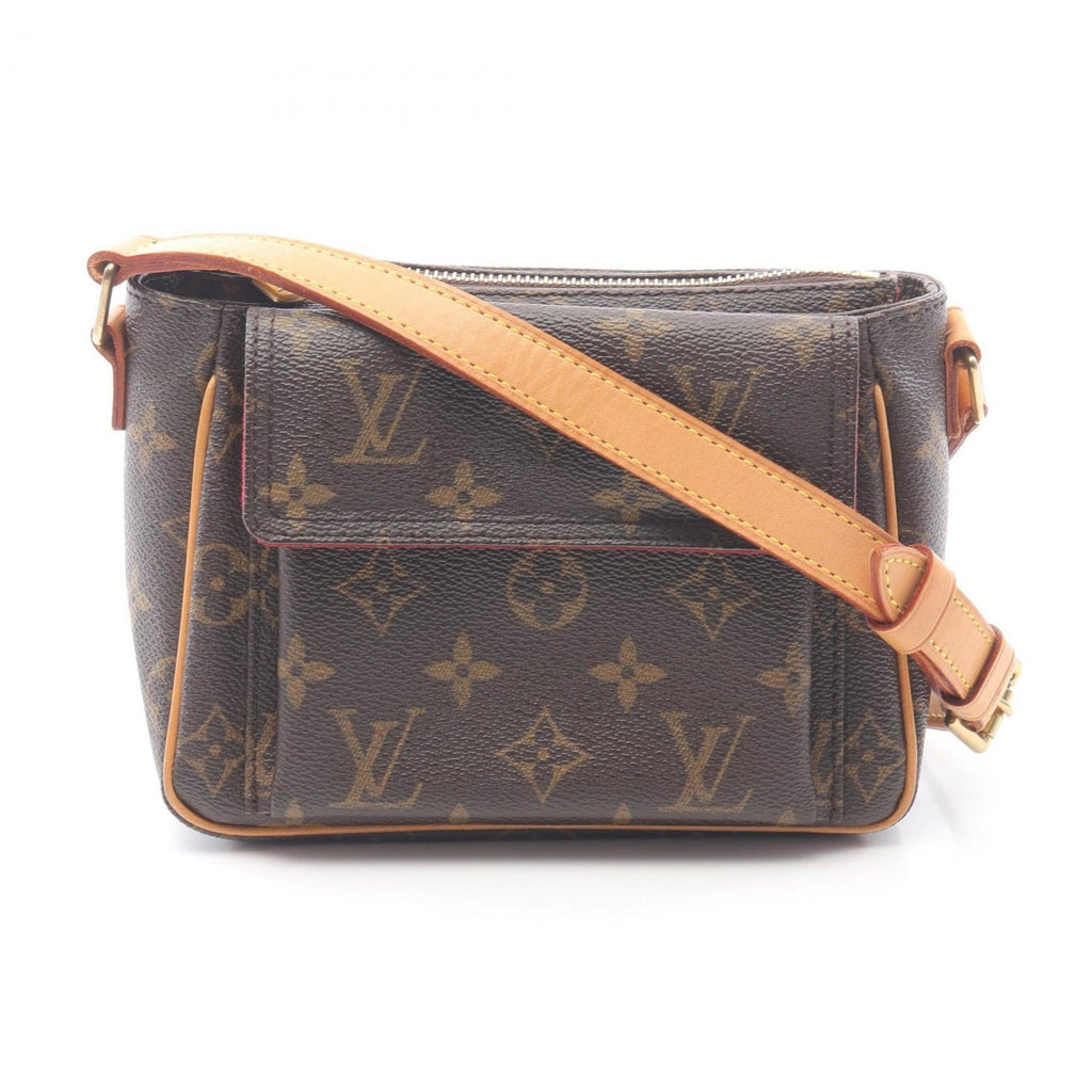 Louis Vuitton Brown Coated Canvas Leather Shoulder Bag (Pre-Owned)