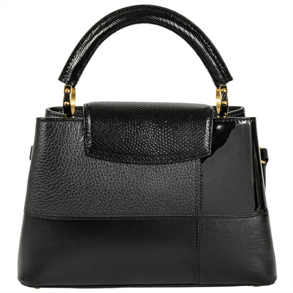 Louis Vuitton Black Leather Handbag (Pre-Owned)