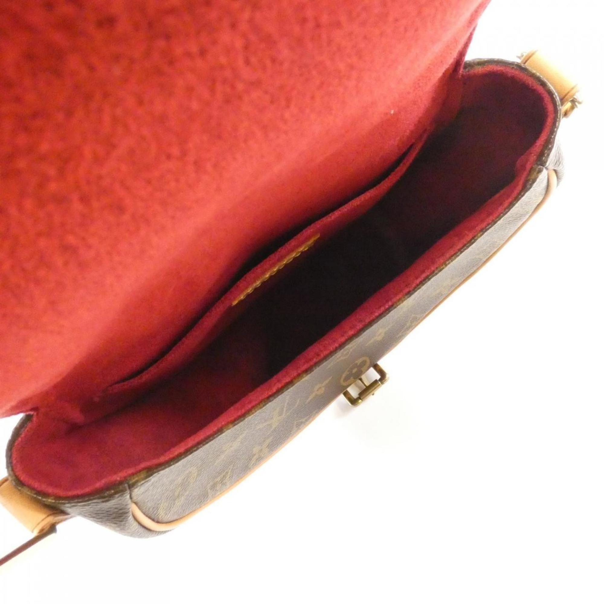 Louis Vuitton Marron Coated Canvas Shoulder Bag (Pre-Owned)