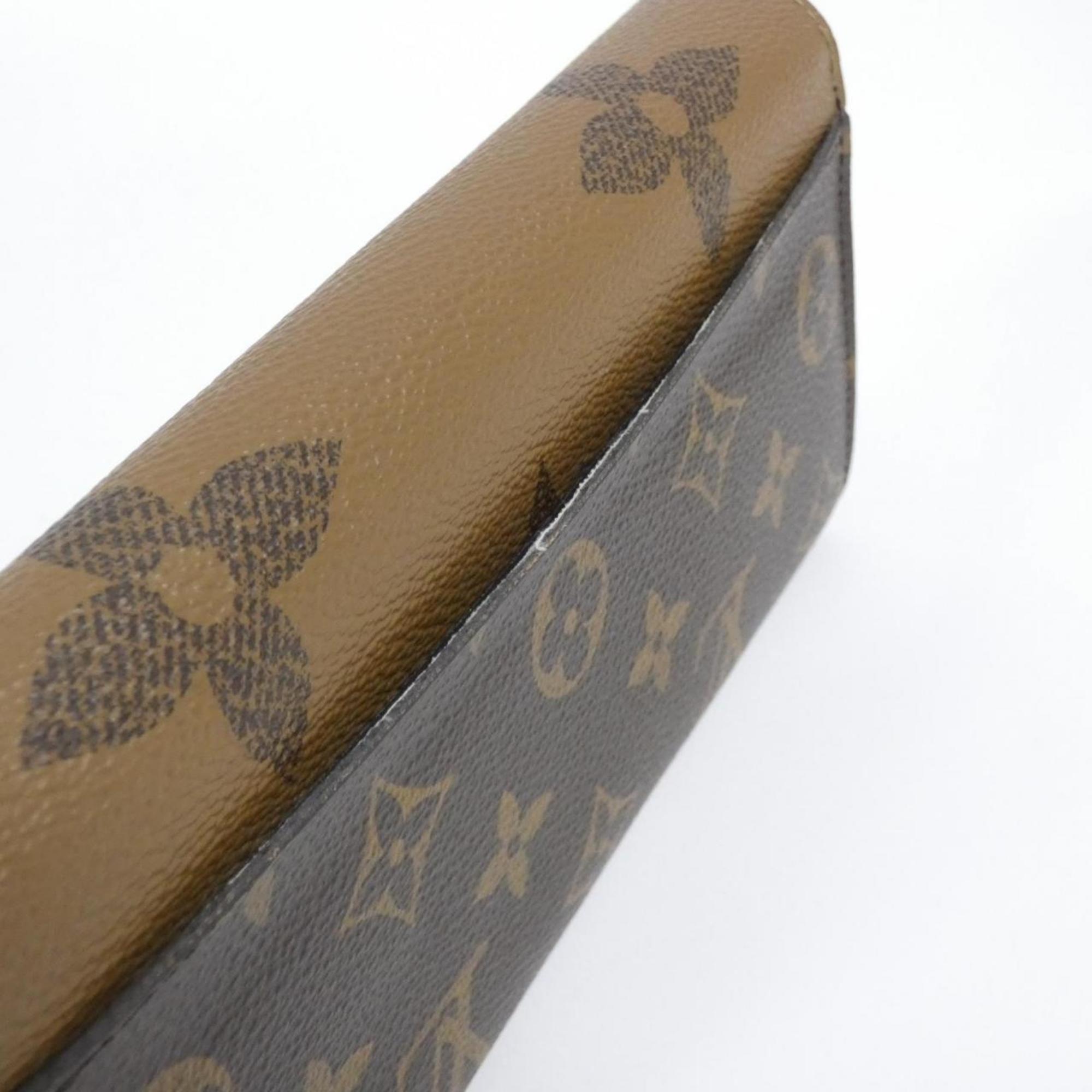 Louis Vuitton Brown Coated Canvas Long Wallet (Bi-Fold) (Pre-Owned)