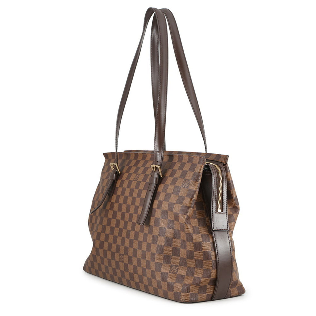 Louis Vuitton Damier Damier Canvas Ebene Red Color Shoulder Bag Tote Bag (Pre-Owned)