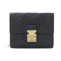 Louis Vuitton Black Leather Wallet (Tri-Fold) (Pre-Owned)