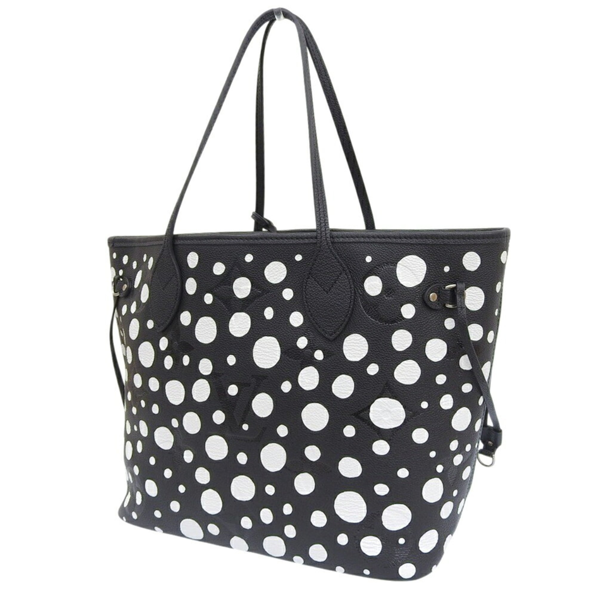 Louis Vuitton Black White Leather Tote Bag (Pre-Owned)