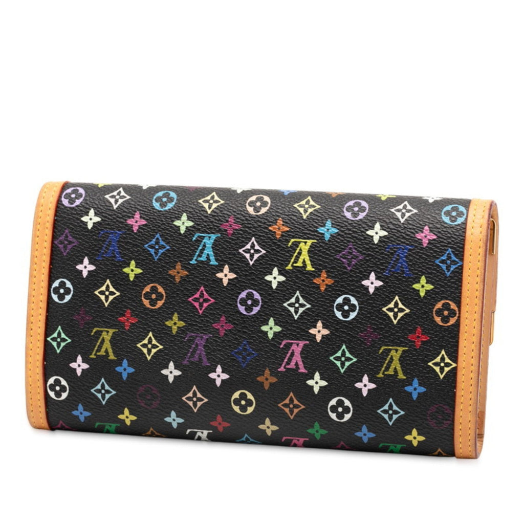 Louis Vuitton Brown Multi-Color Leather Pvc Long Wallet (Bi-Fold) (Pre-Owned)
