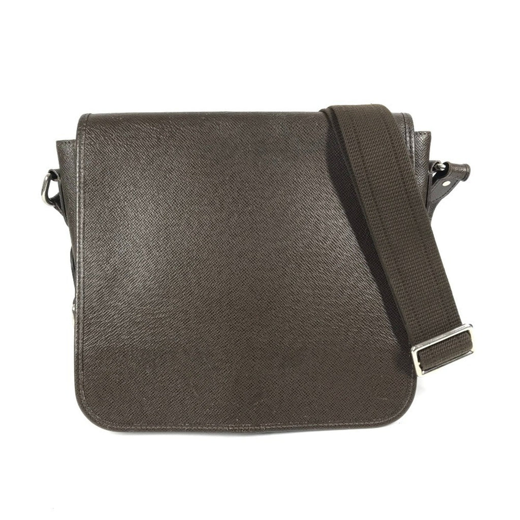 Louis Vuitton Brown Grizzly Taiga Leather Messenger Bag Shoulder Bag (Pre-Owned)