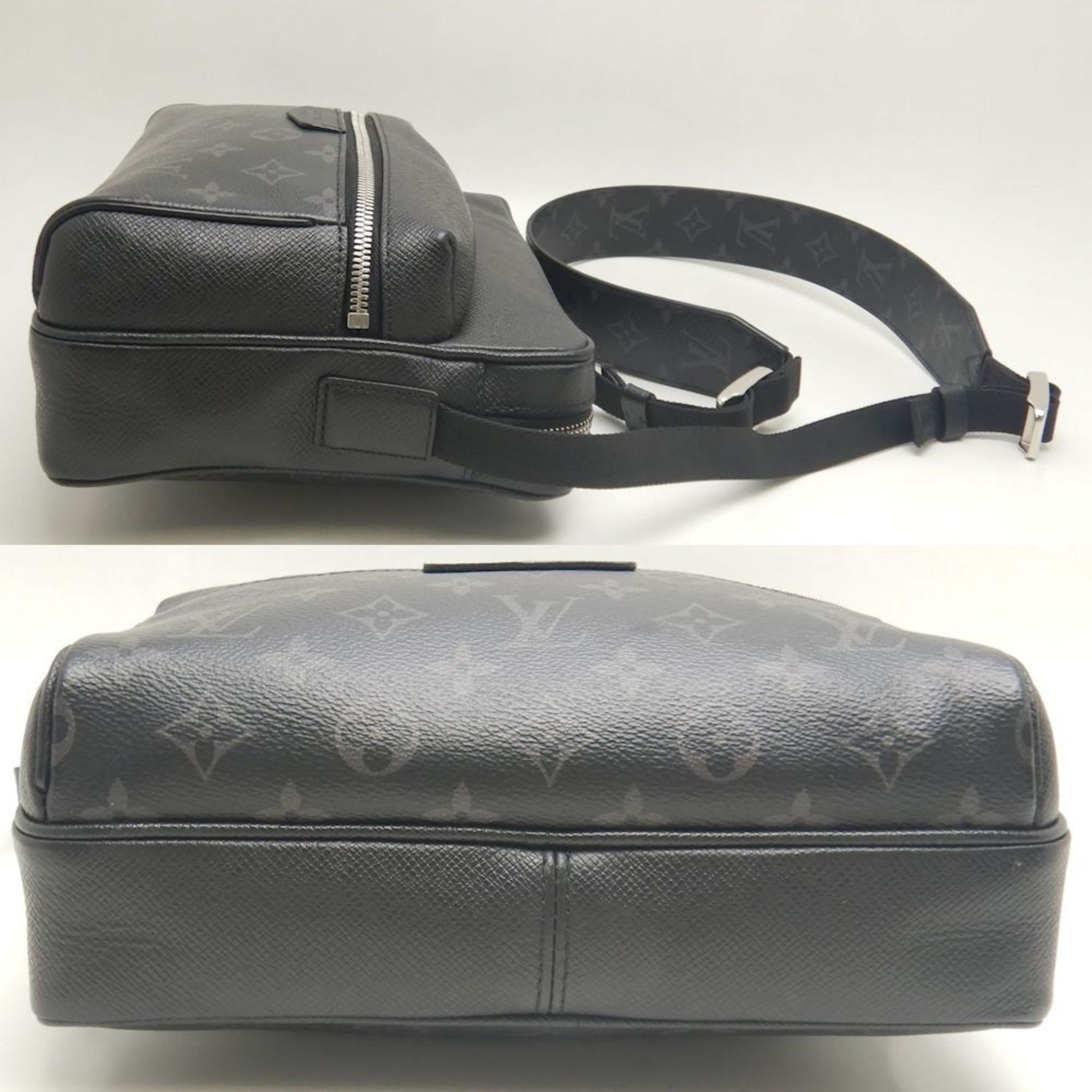 Louis Vuitton Taigarama Noir Pvc Leather Shoulder Bag (Pre-Owned)