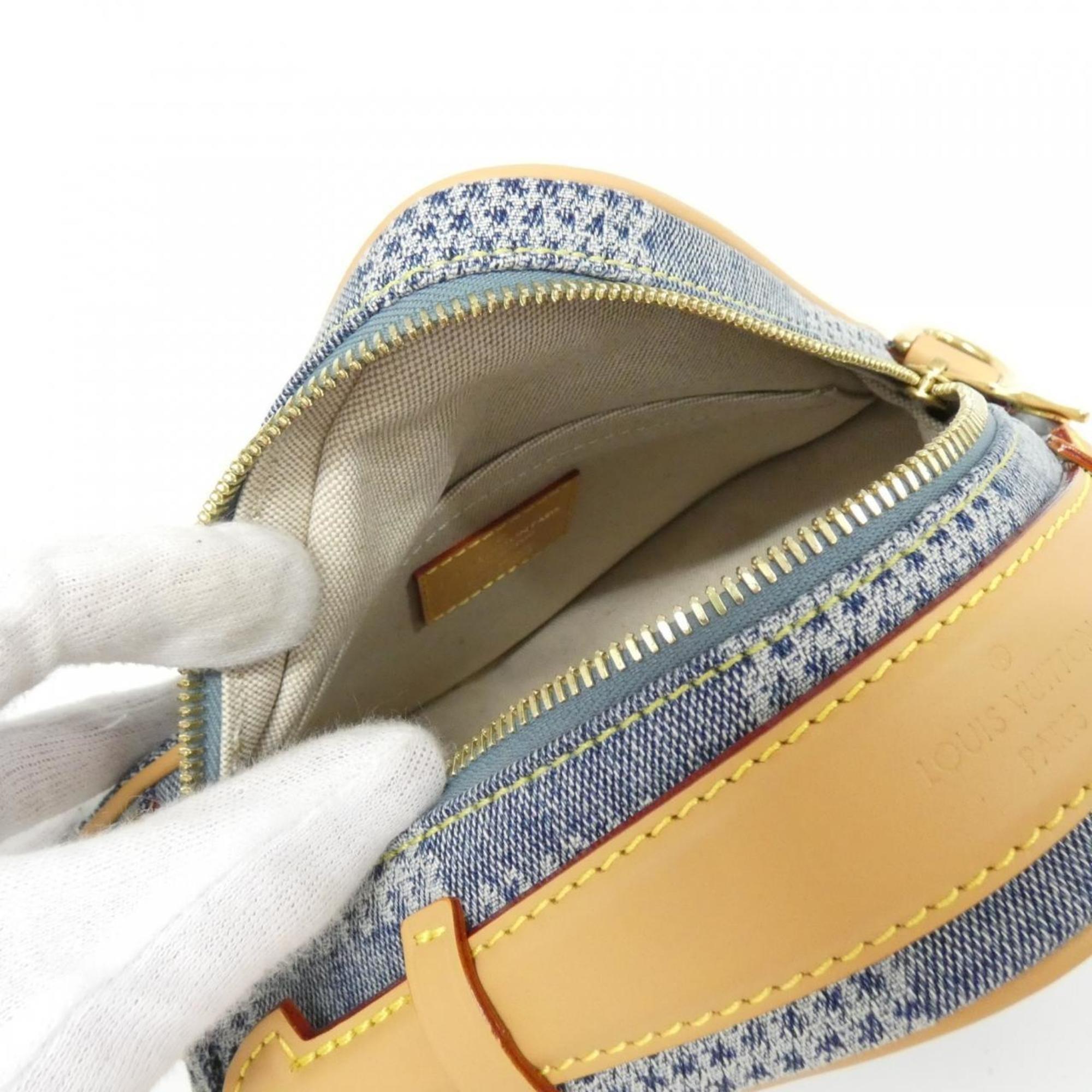 Louis Vuitton Blue Cotton Canvas Shoulder Bag (Pre-Owned)