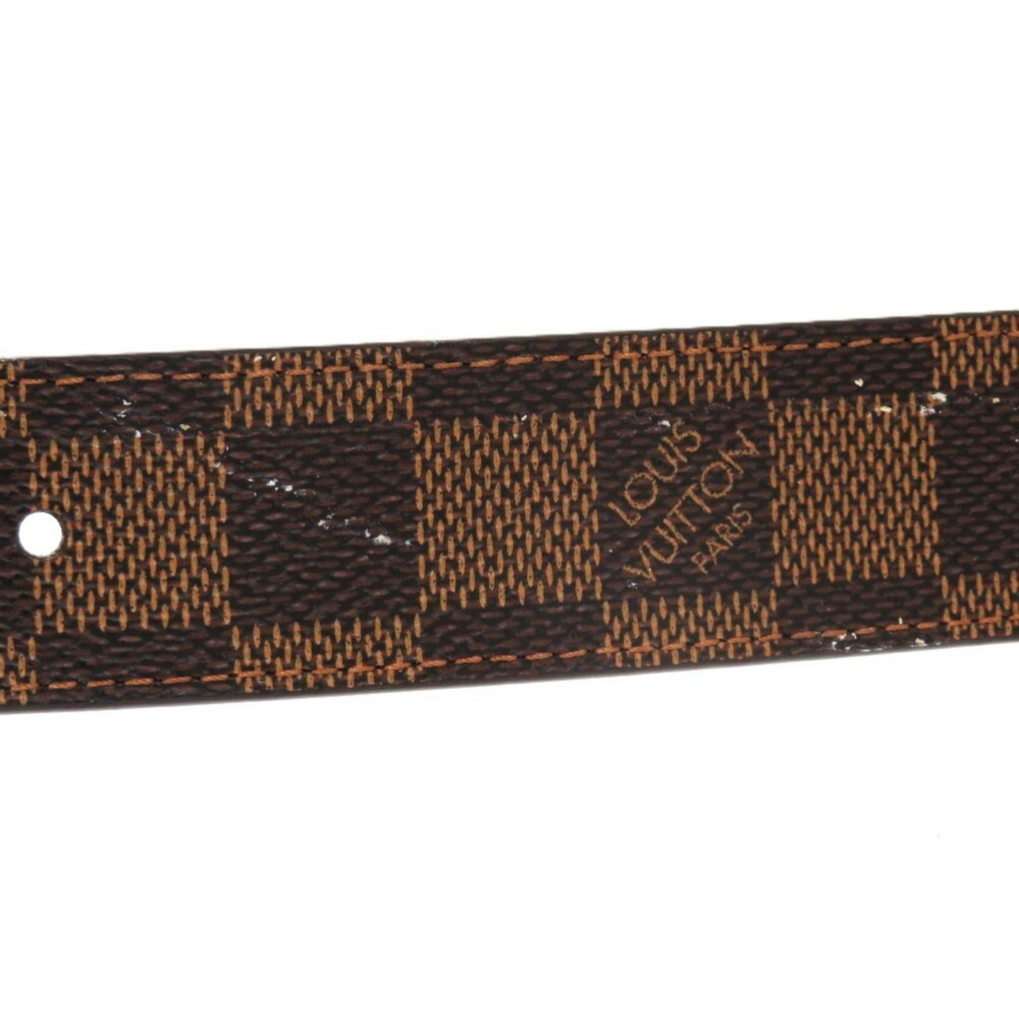 Louis Vuitton Damier Brown Damier Canvas Ebene White Damier Canvas (Pre-Owned)