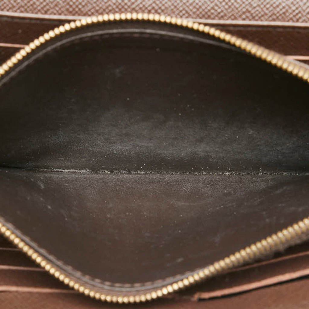 Louis Vuitton Brown Pvc Leather Long Wallet (Tri-Fold) (Pre-Owned)