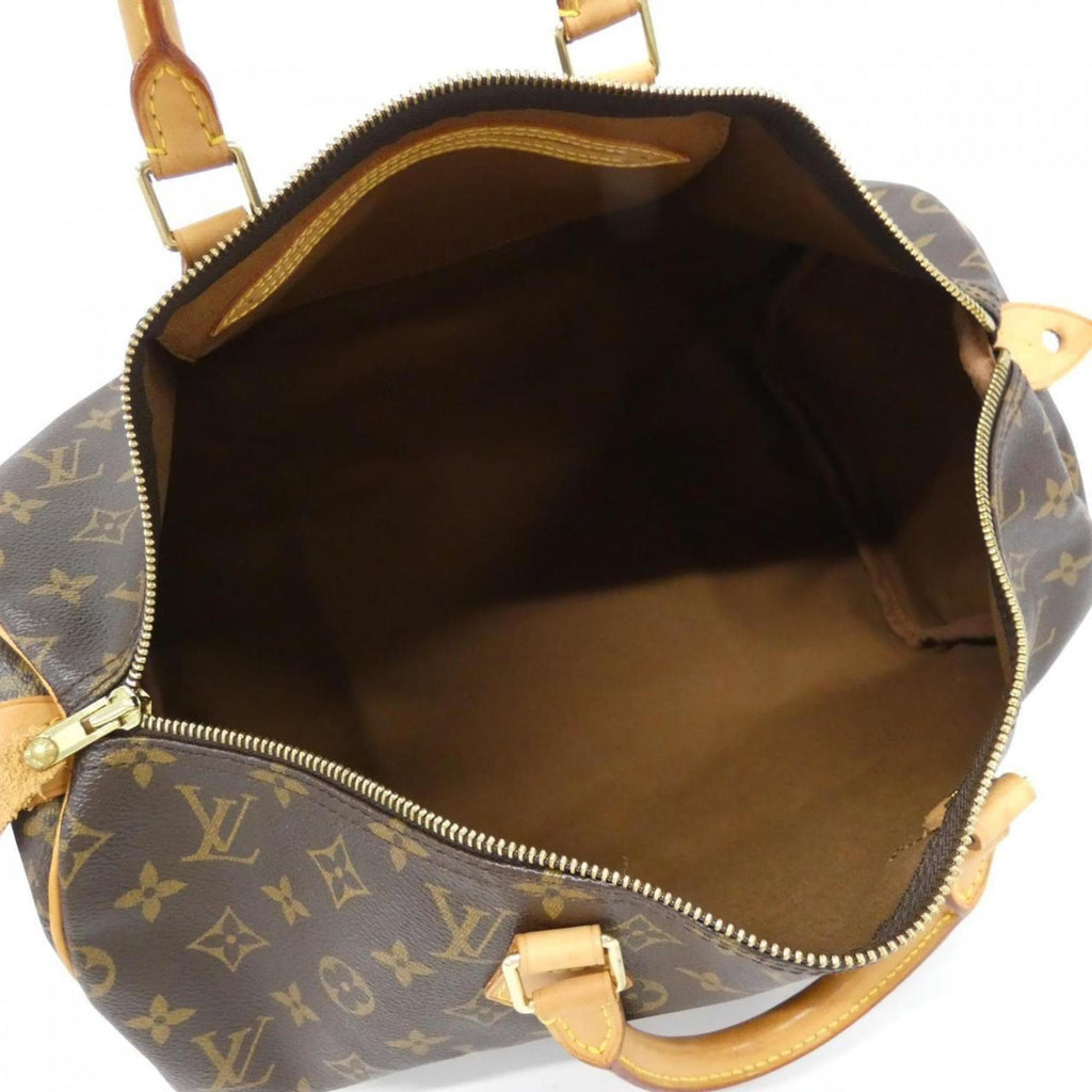 Louis Vuitton Monogram Brown Coated Canvas Boston Bag (Pre-Owned)