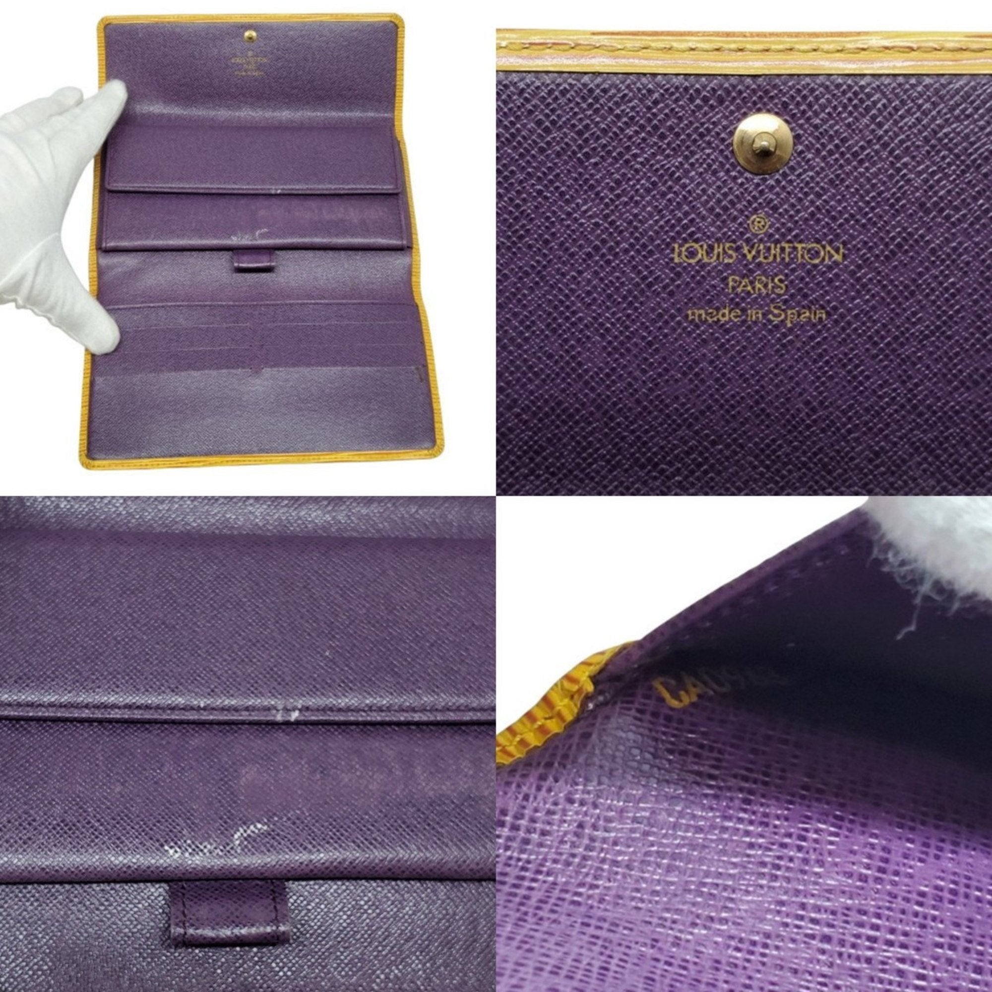 Louis Vuitton Epi Yellow Epi Leather Long Wallet (Bi-Fold) (Pre-Owned)