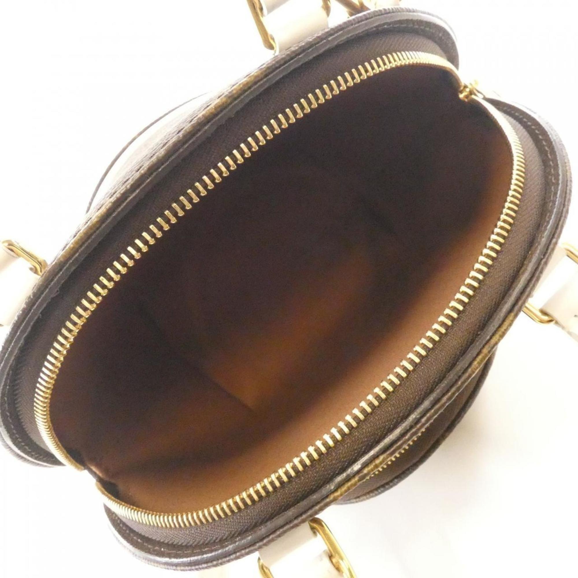 Louis Vuitton Brown Coated Canvas Leather Handbag (Pre-Owned)